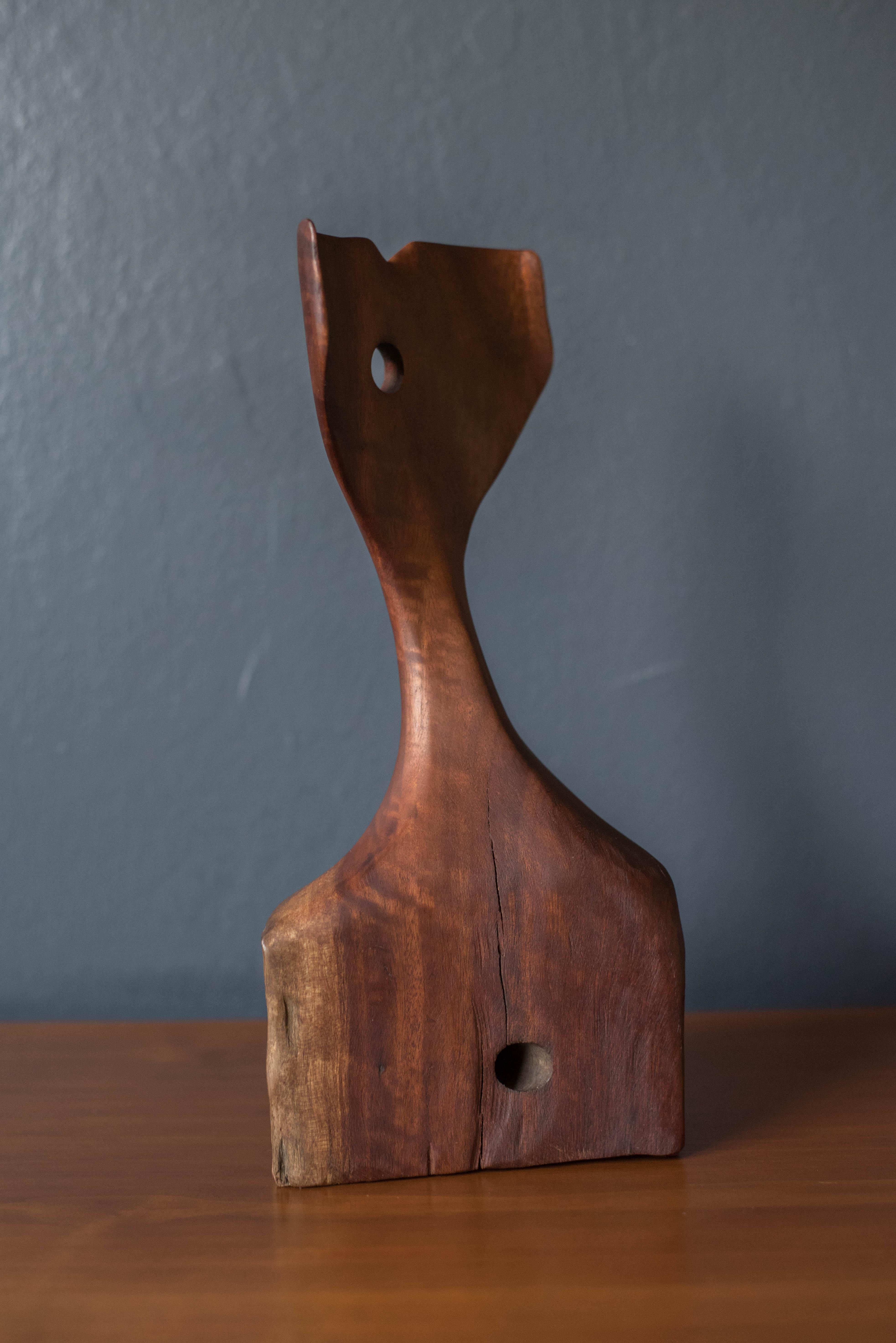 Late 20th Century Mid-Century Modern Abstract Redwood Whale Sculpture