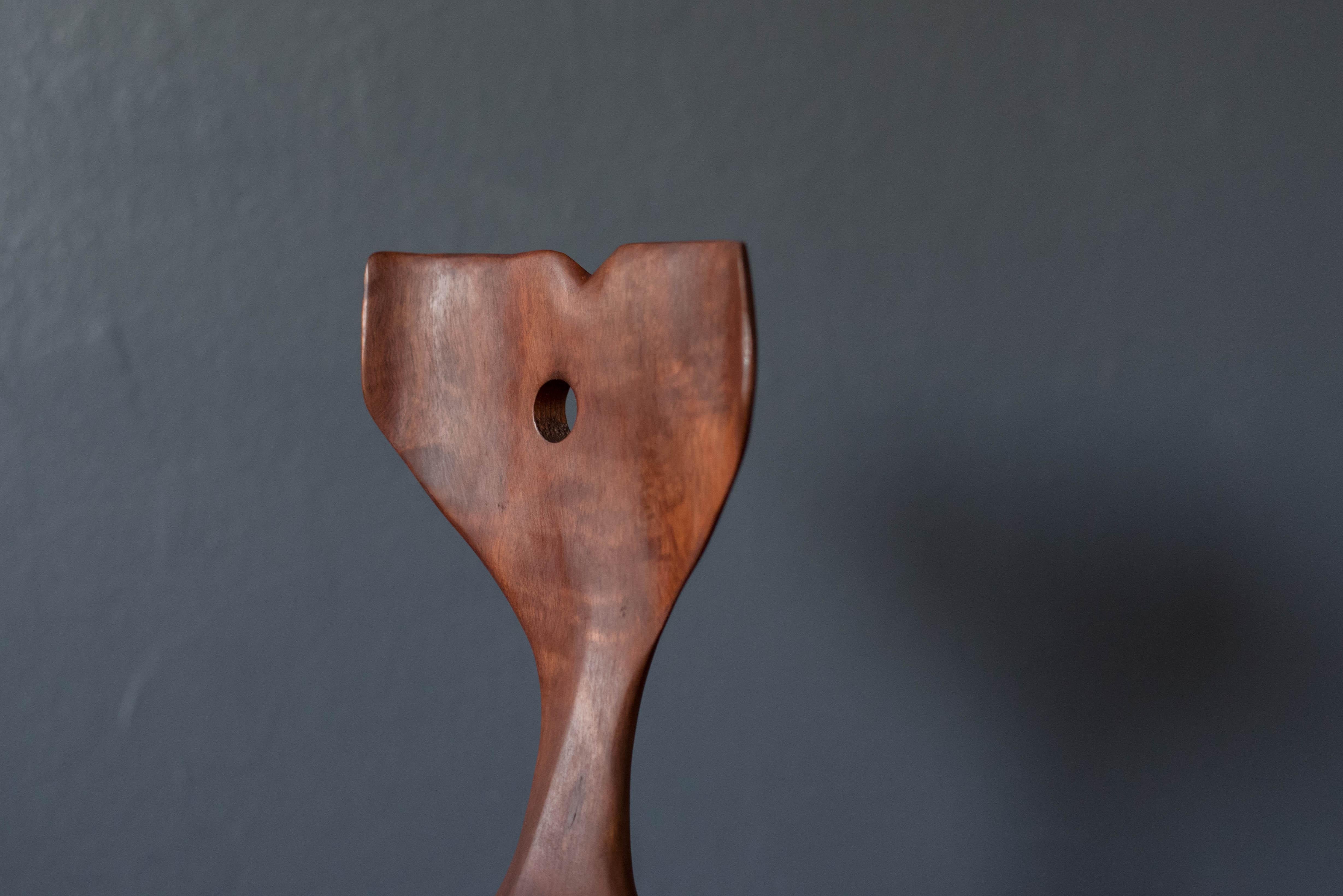 Wood Mid-Century Modern Abstract Redwood Whale Sculpture
