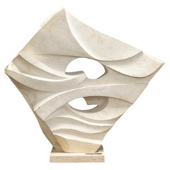 Escultura abstracta de piedra moderna de mediados de siglo de Robert Pérot, 1940-1970