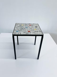 Mid Century Modern Abstract Tile Top Table