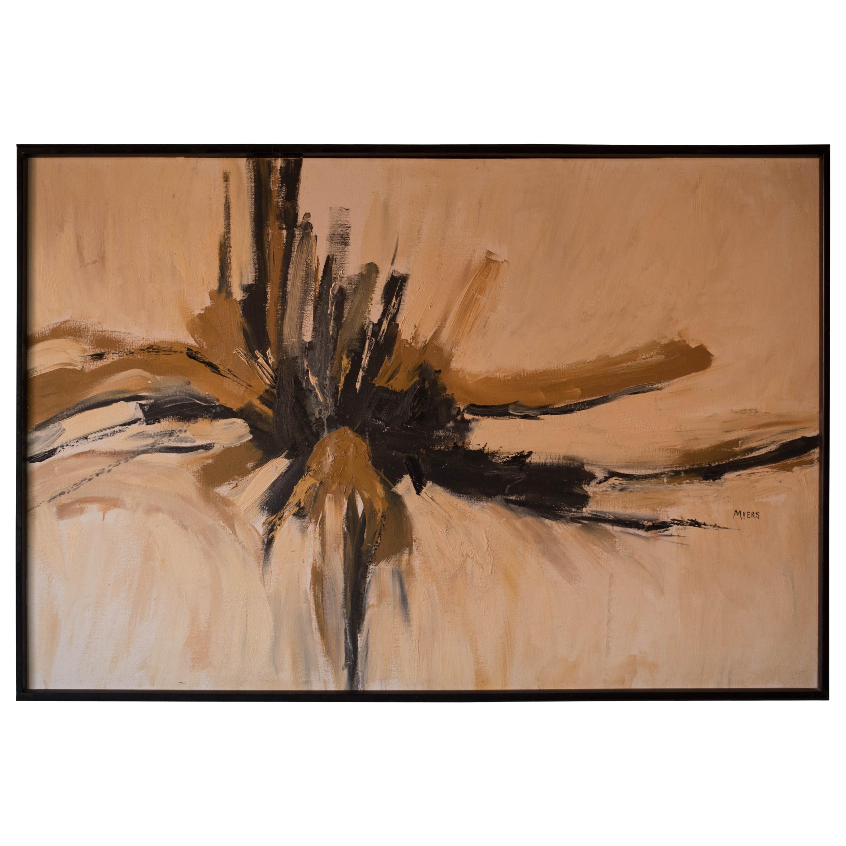 Mid-Century Modern Abstract Wall Art Painting