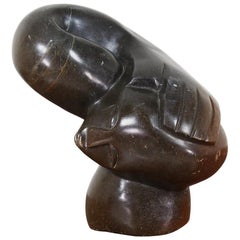 Mid-Century Modern Abstract Women Carved Stone Sculpture