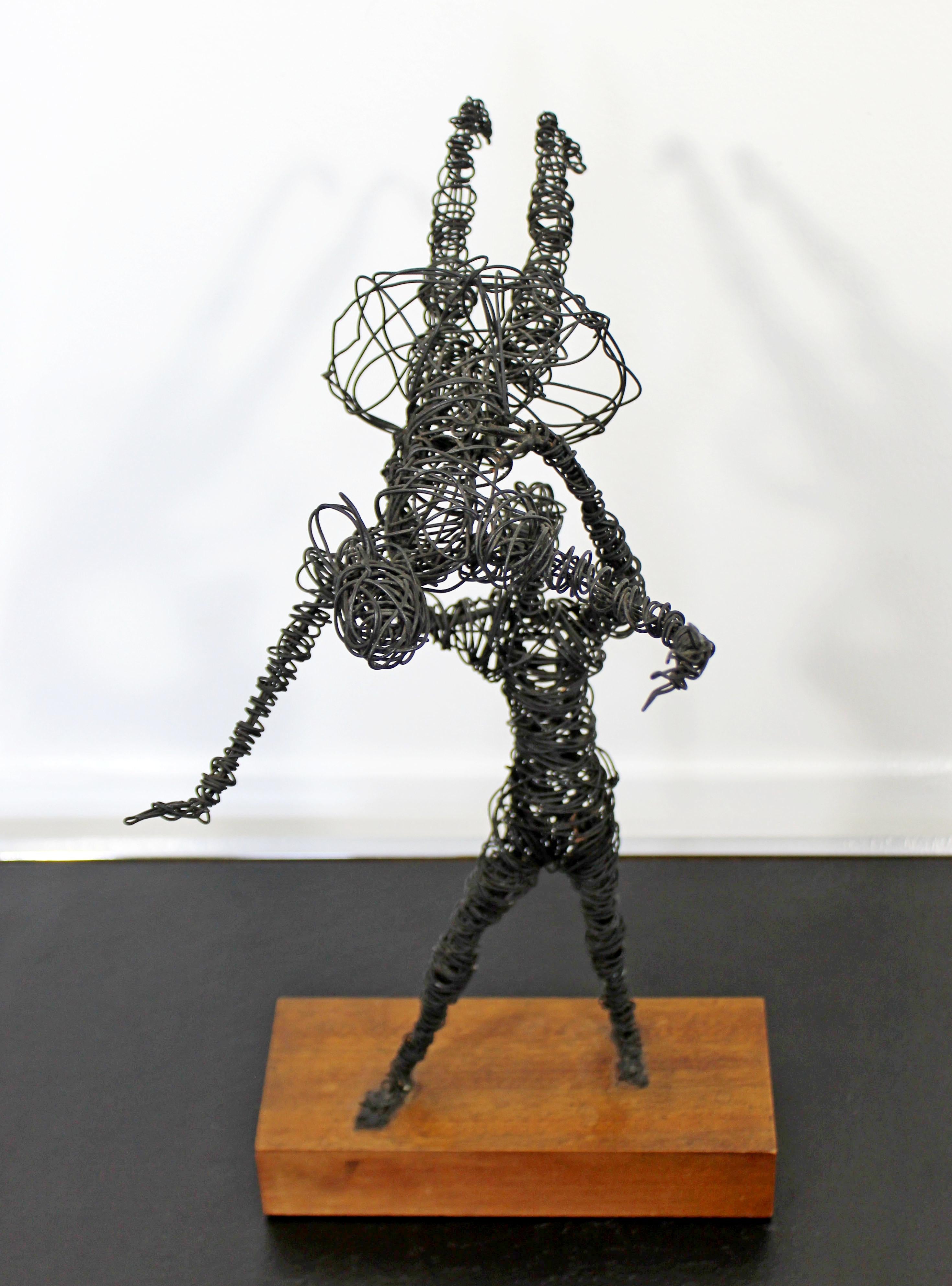 wire and wood sculpture