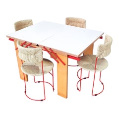 Mid-Century Modern "Achab" Folding Table by Laura De Lorenzo & Stefano Stefani