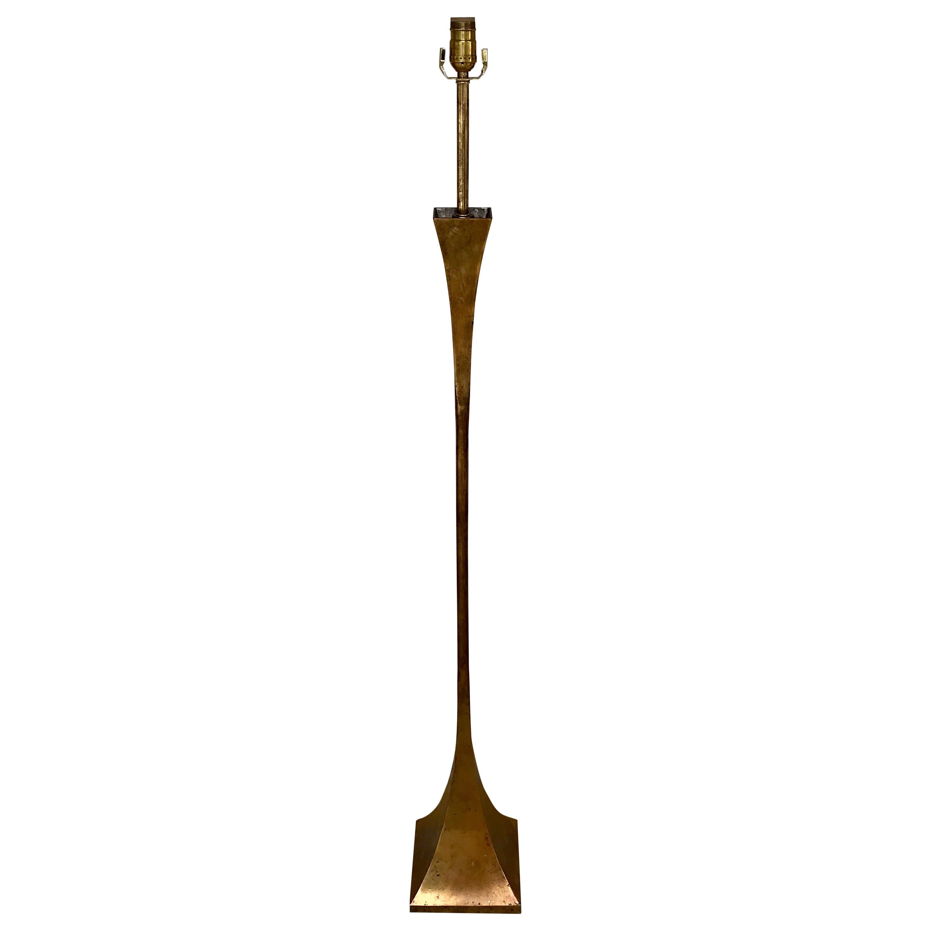 Mid-Century Modern Acid Washed Bronze Floor Lamp by Stewart Ross for Hansen For Sale