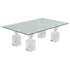 Cocktail Tables in vetro e acrilico in stile Mid-Century Modern