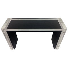 Mid-Century Modern Acrylic and Natural Shagreen Waterfall Console, In Stock