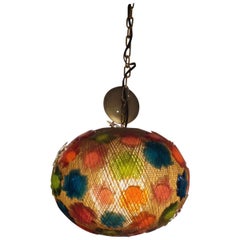 Vintage Mid-Century Modern Acrylic Globe Hanging Light