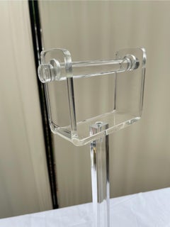 Mid-Century Modern Acrylic Lucite Toilet Paper Stand