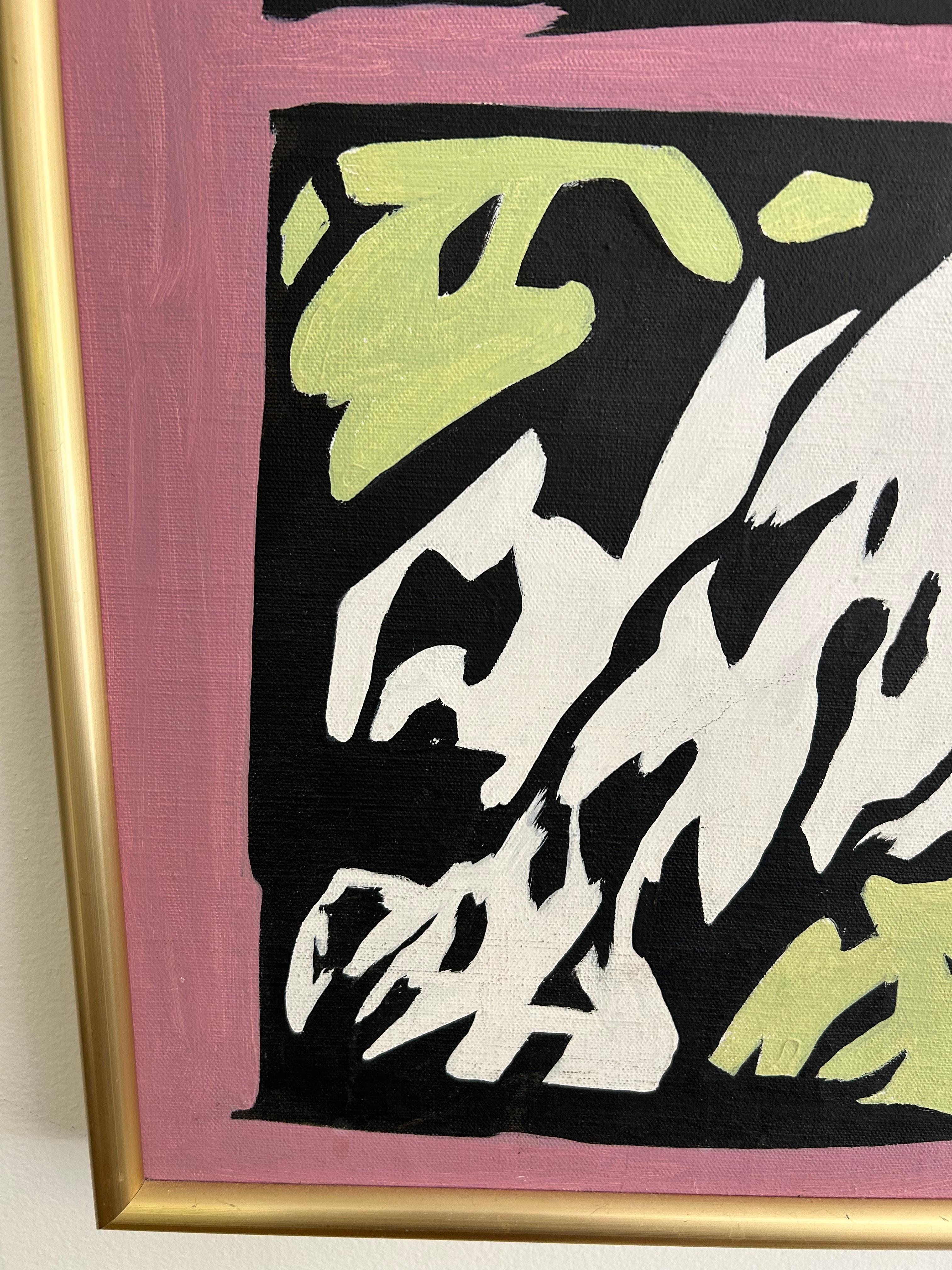 Americano Pittura acrilica moderna di metà secolo in vendita