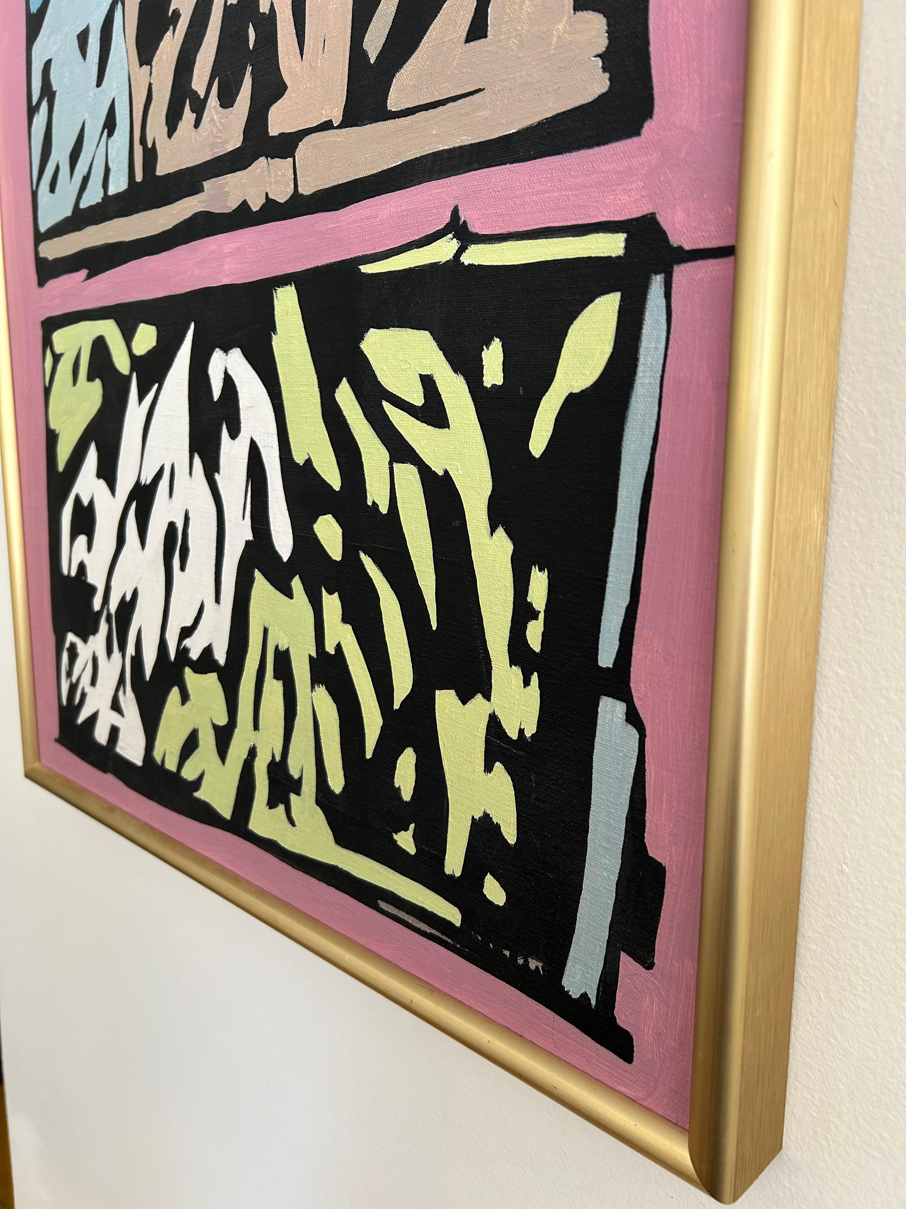 Pittura acrilica moderna di metà secolo in vendita 1