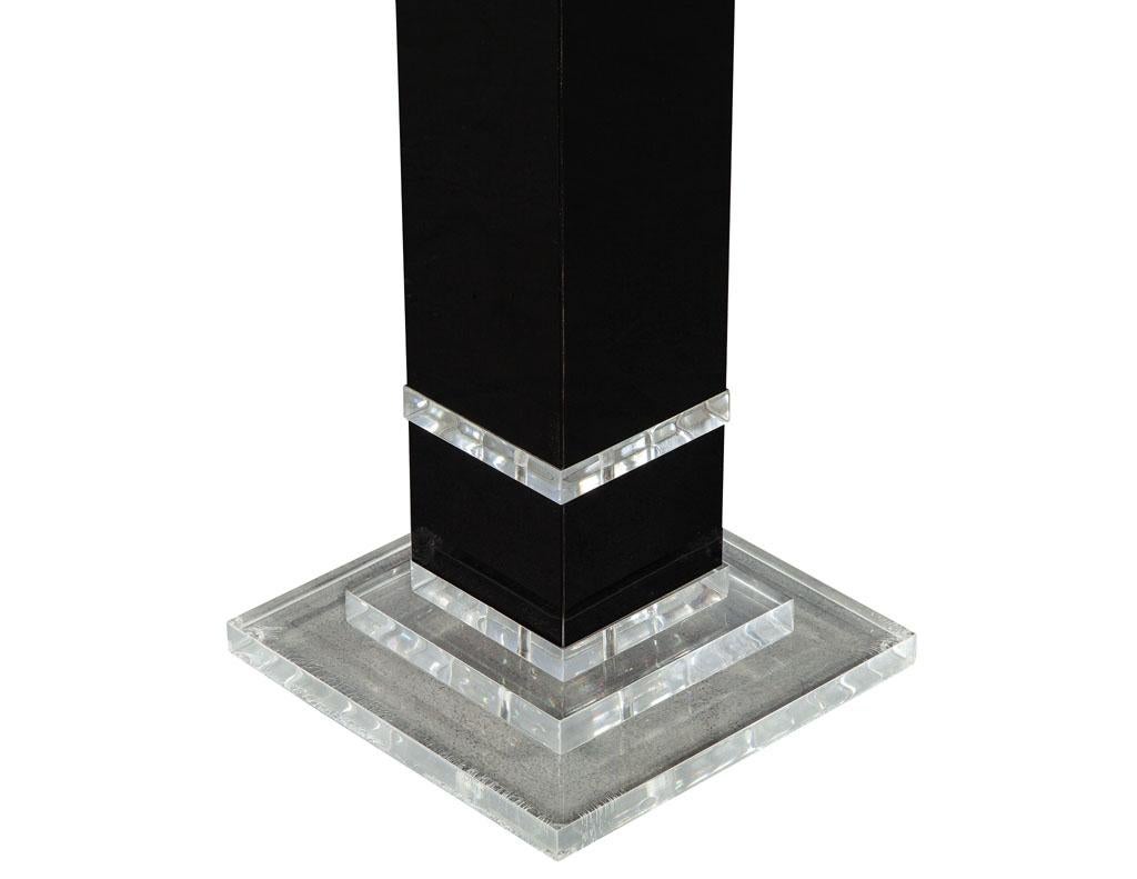 black pedestal stand