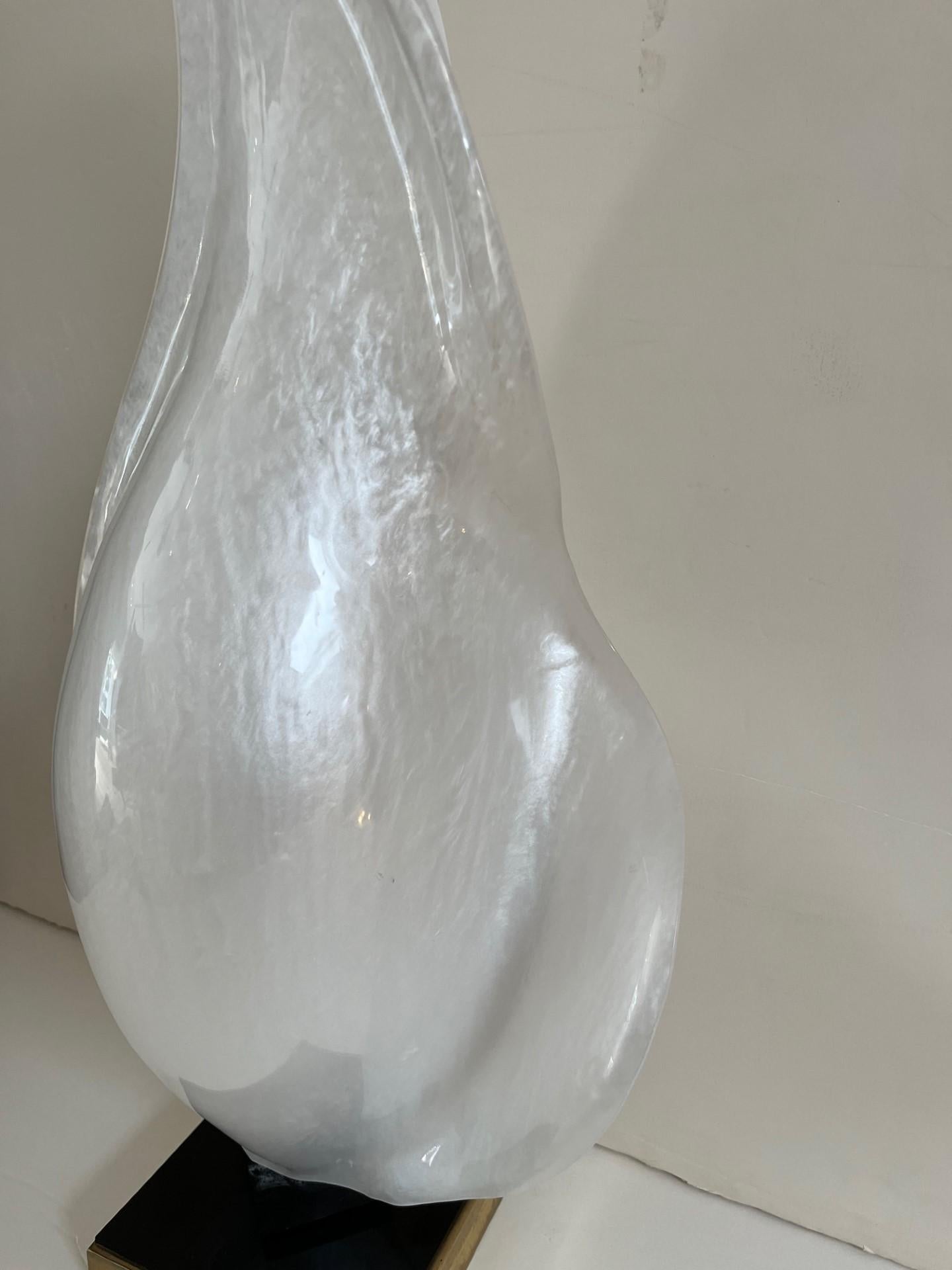 Hand-Crafted Mid-Century Modern Acrylic Tear Drop Table Lamp by Maison Rougier For Sale