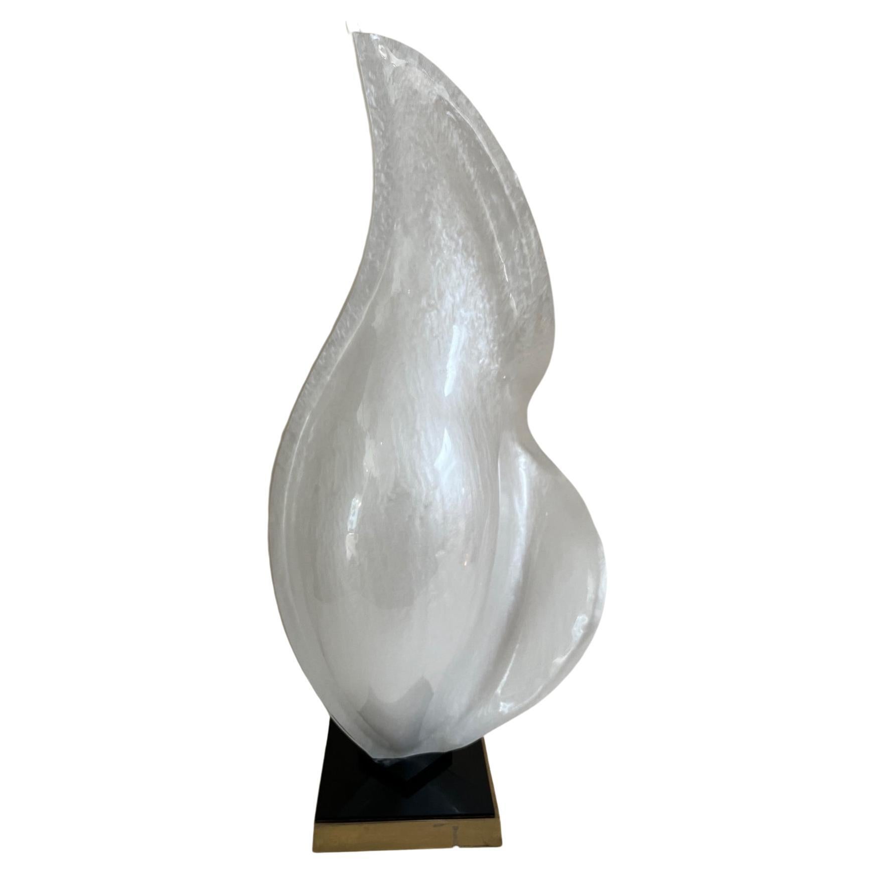 Moderne Acryl-Tischlampe mit Tränentropfen aus der Mitte des Jahrhunderts von Maison Rougier im Angebot