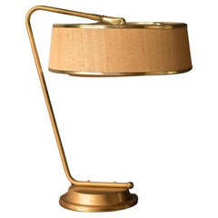Mid-Century Modern Adjustable Brass Desk Lamp by Gerald Thurston for Lightolier 