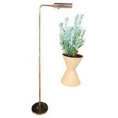 Mid-Century Modern Adjustable Brass Floor Lamp