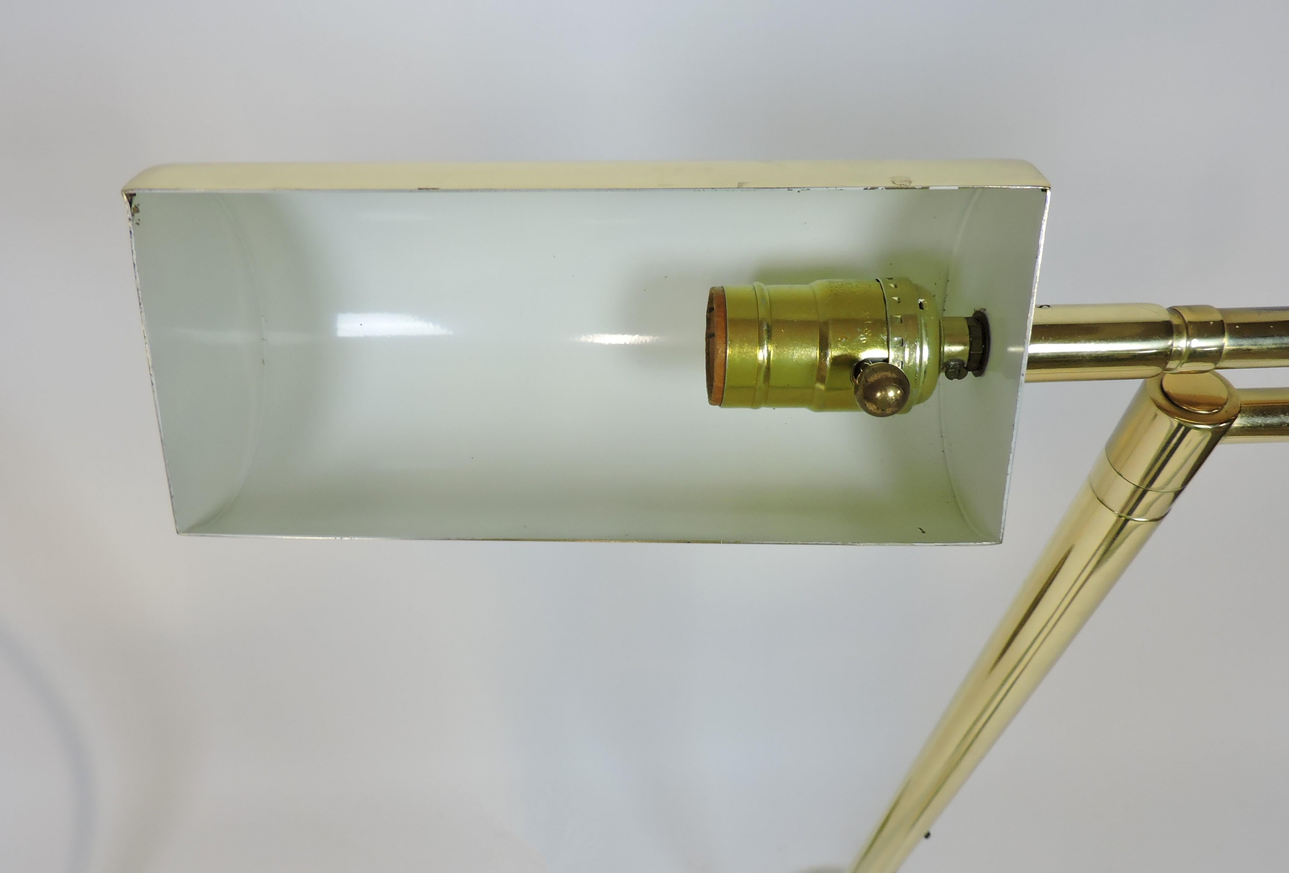 Mid-Century Modern Adjustable Brass Floor Lamp Koch & Lowy Style, Two Available 3