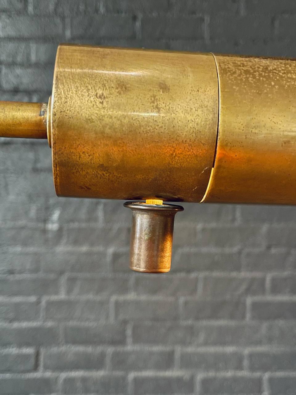 Mid-Century Modern Adjustable Brass Reading Floor Lamp For Sale 2