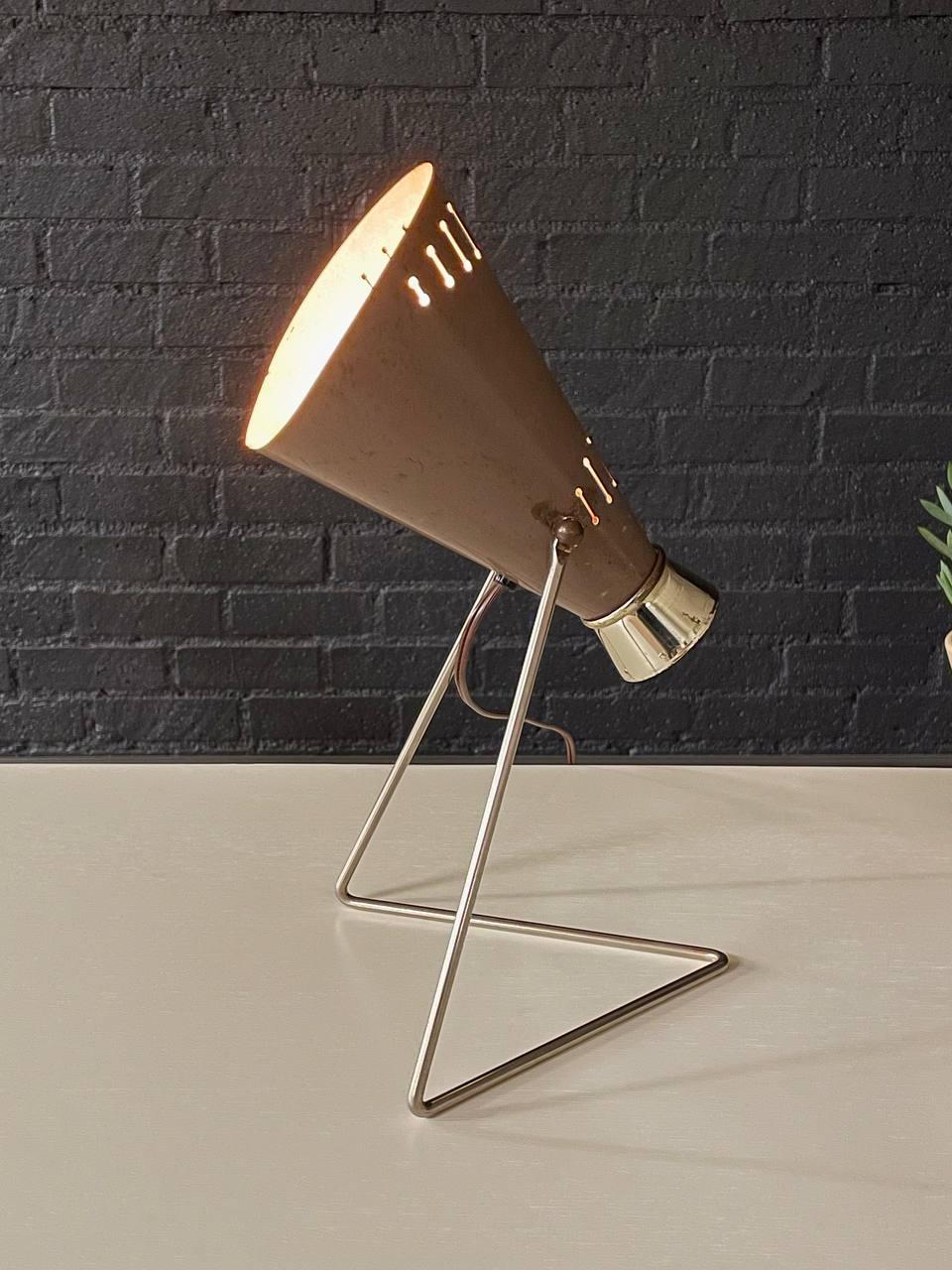 Mid-Century Modern Adjustable Cone Shape Table Lamp For Sale 4