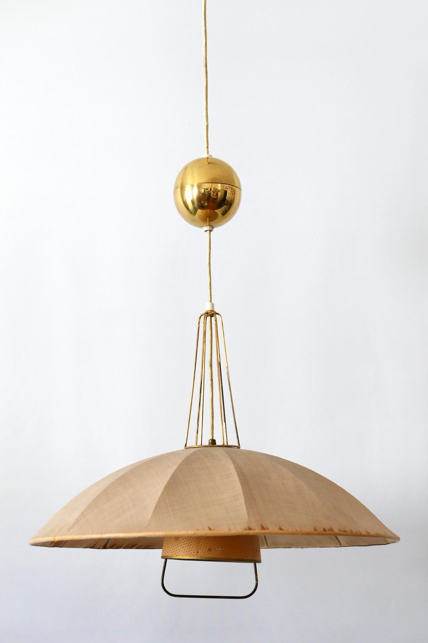 Mid-Century Modern Adjustable Counterweight Pendant Lamp or Hanging Light, 1950s 1