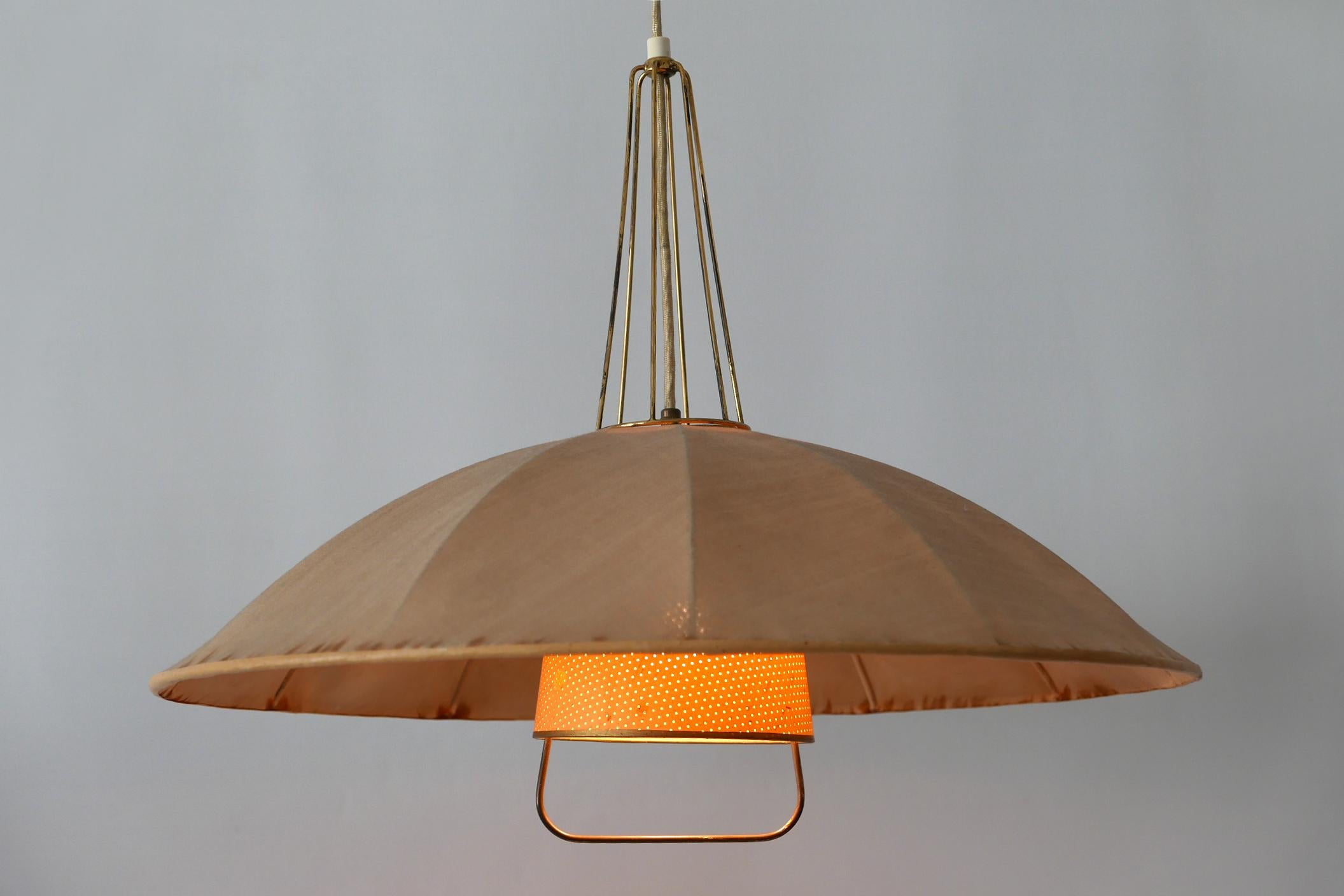 Mid-Century Modern Adjustable Counterweight Pendant Lamp or Hanging Light, 1950s 6