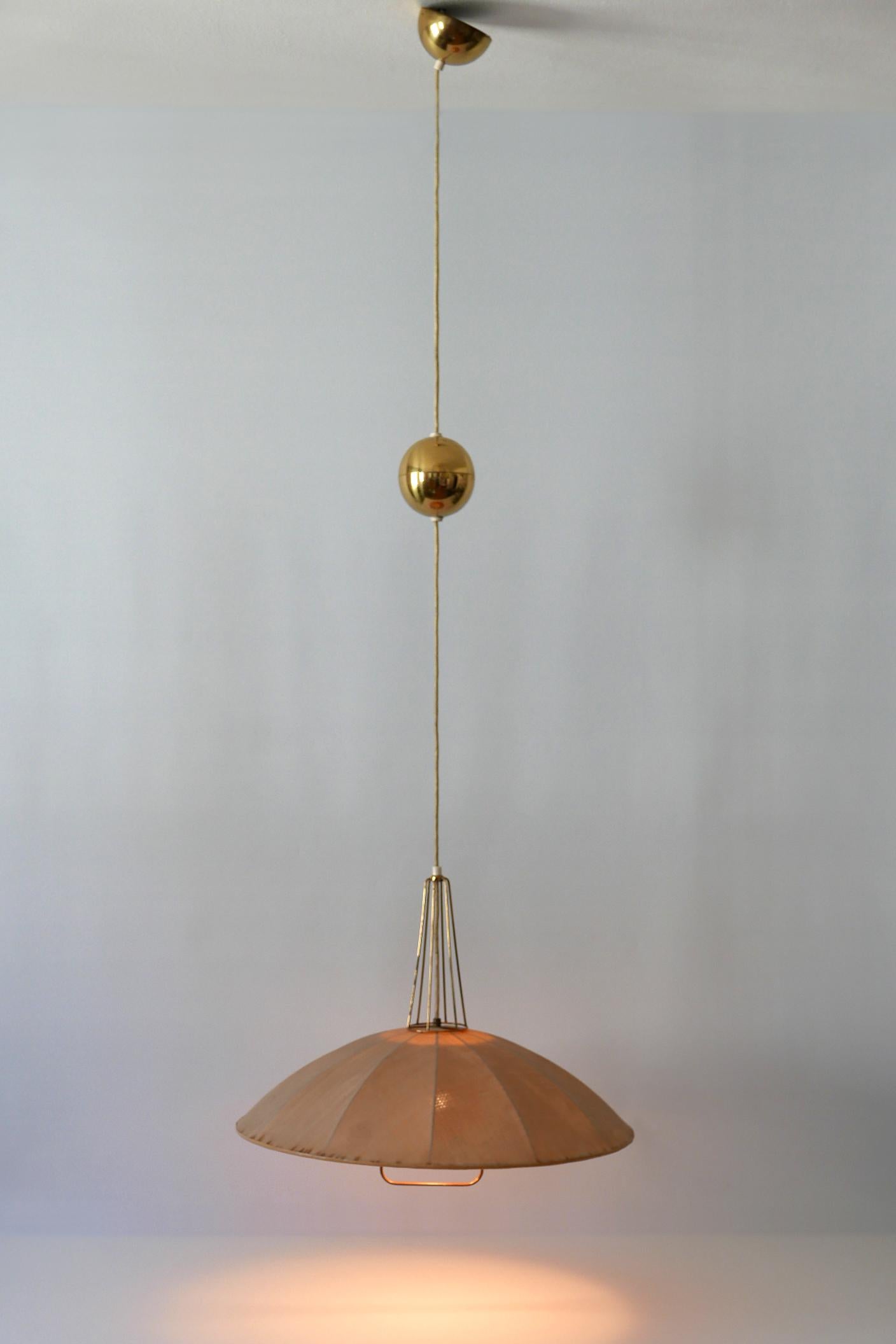 German Mid-Century Modern Adjustable Counterweight Pendant Lamp or Hanging Light, 1950s