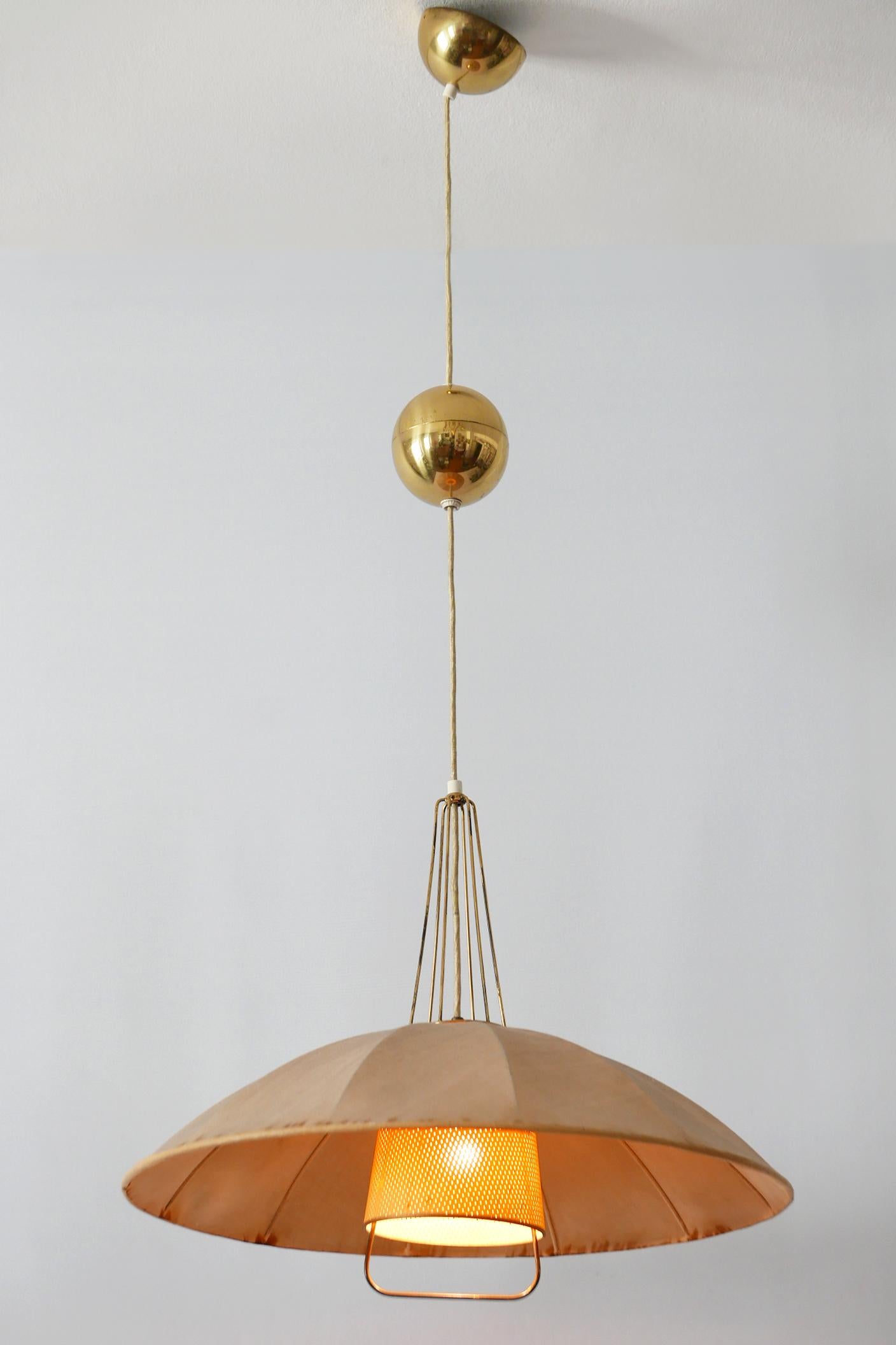 Mid-20th Century Mid-Century Modern Adjustable Counterweight Pendant Lamp or Hanging Light, 1950s