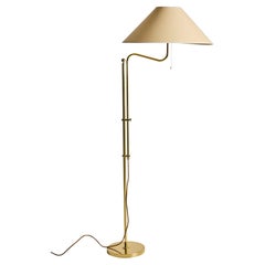 Mid-Century Modern Adjustable Floor Lamp G-132 in brass by Bergboms, 60s