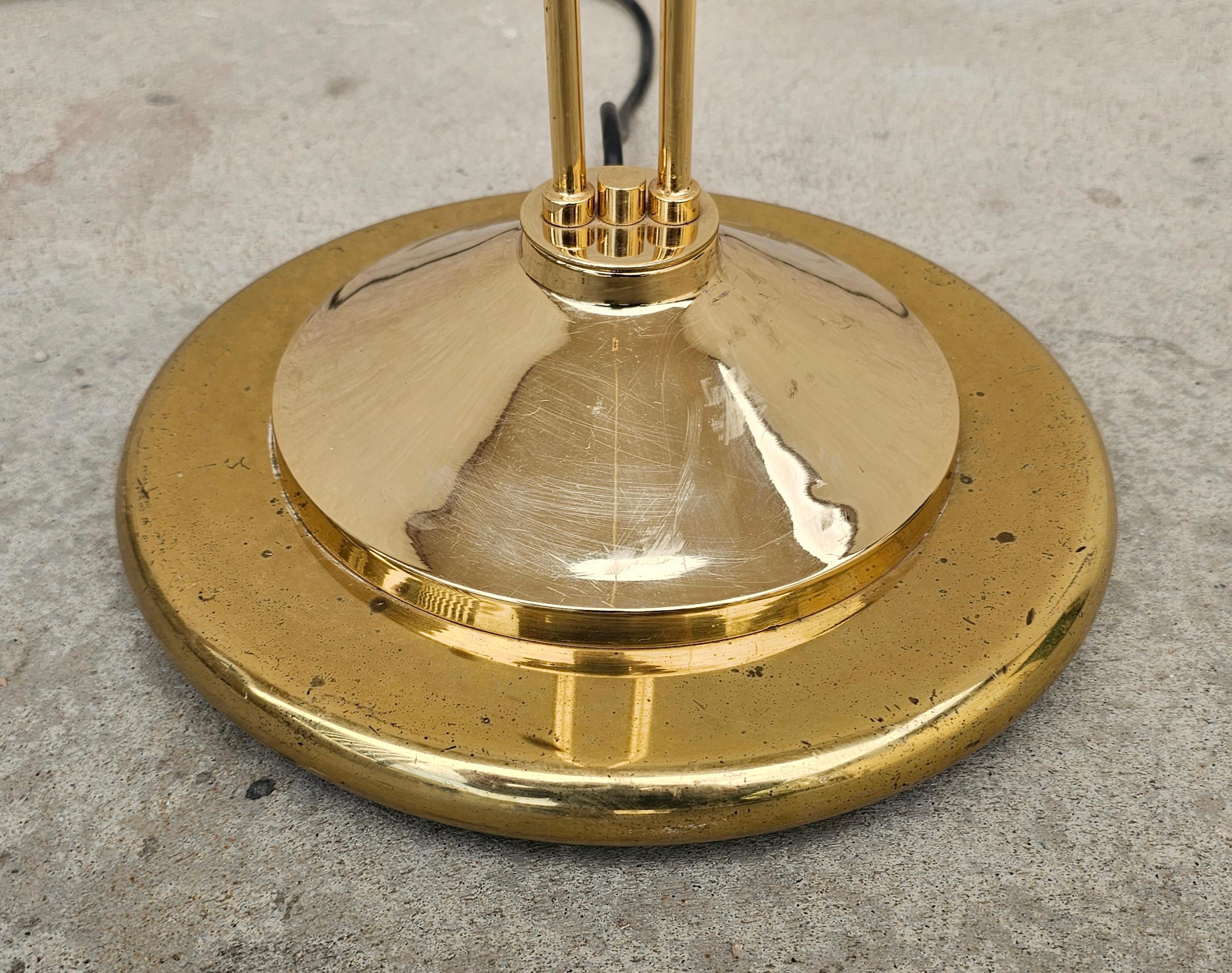 Mid Century Modern Adjustable Sleek Brass Floor Lamp, Germany 1970s 7