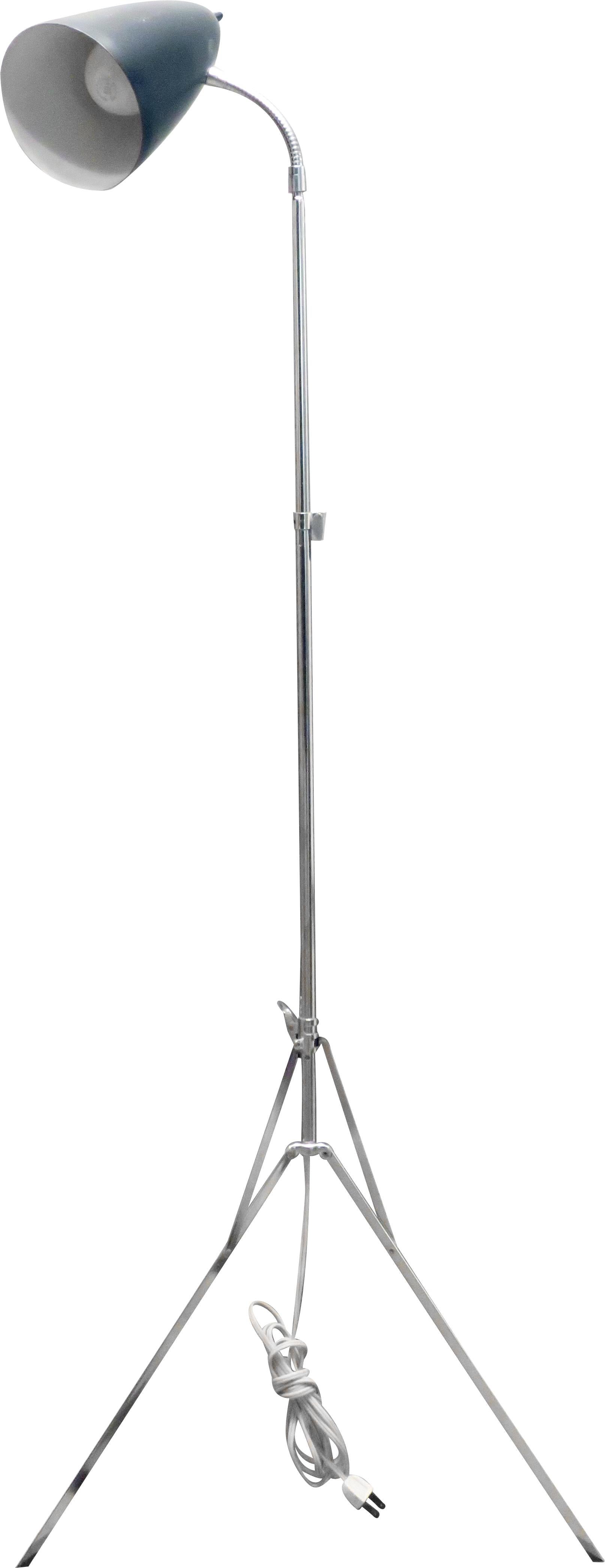 Unknown Mid-Century Modern Adjustable Tripod Base Floor Lamp