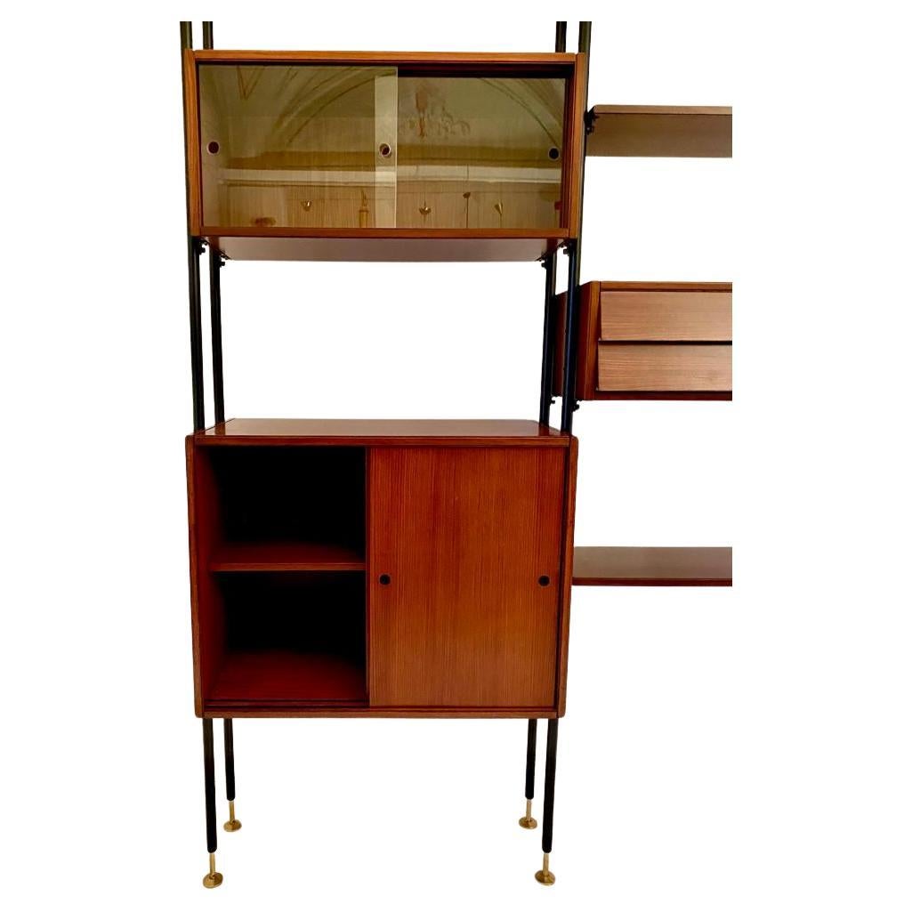 Scandinavian Modern Mid Century Modern Adjustable Wall Unit, Italy 1960 's For Sale