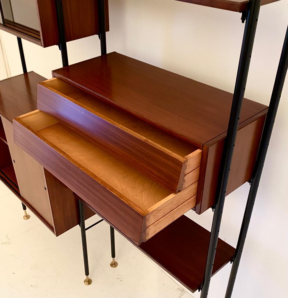 Mid Century Modern Adjustable Wall Unit, Italy 1960 's For Sale 2