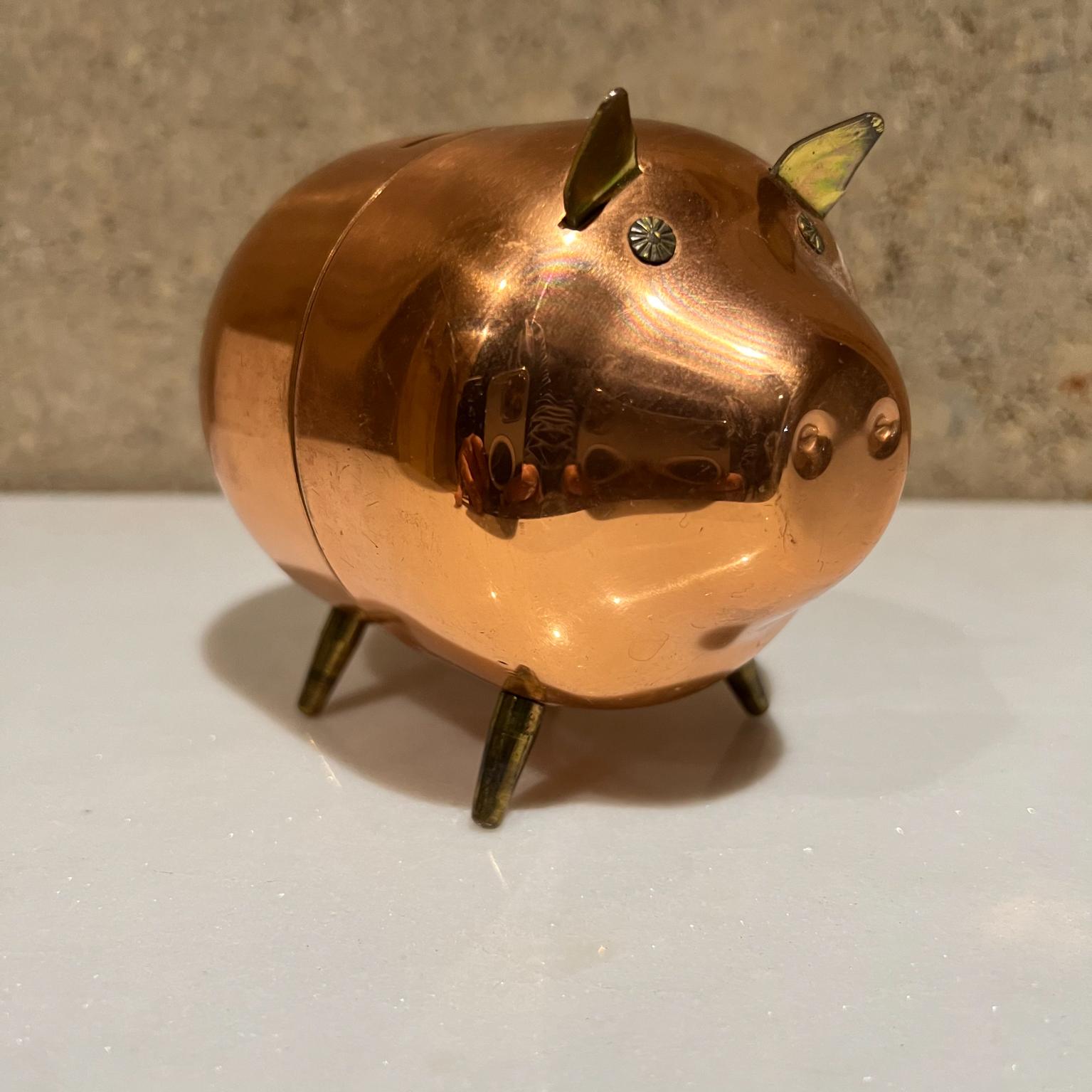 vintage copper piggy bank