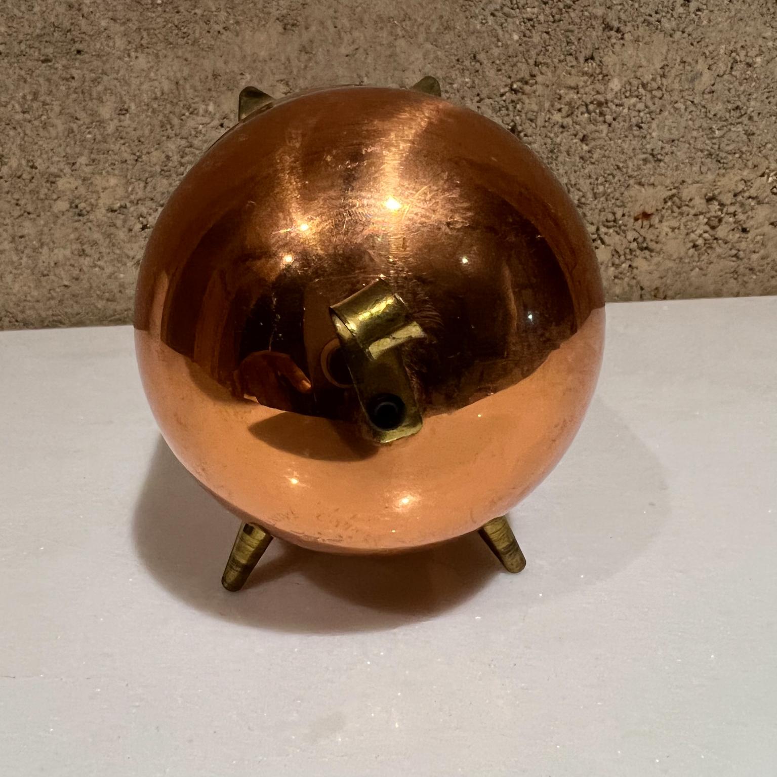 1970s Modern Cute Piggy Bank Shiny Copper 1