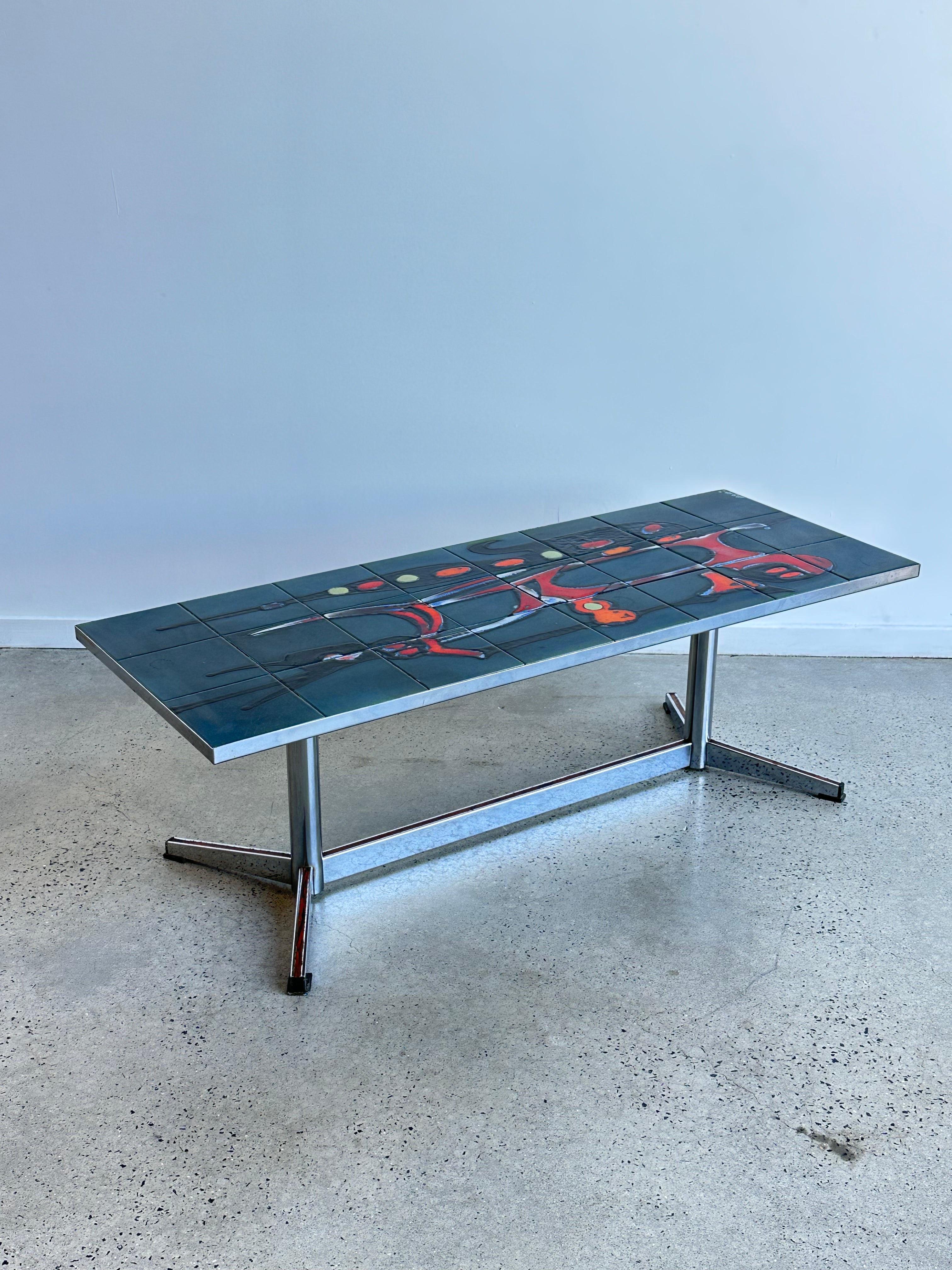 Mesa de centro de cerámica danesa Adri de mediados de siglo, años 60 Moderno de mediados de siglo en venta