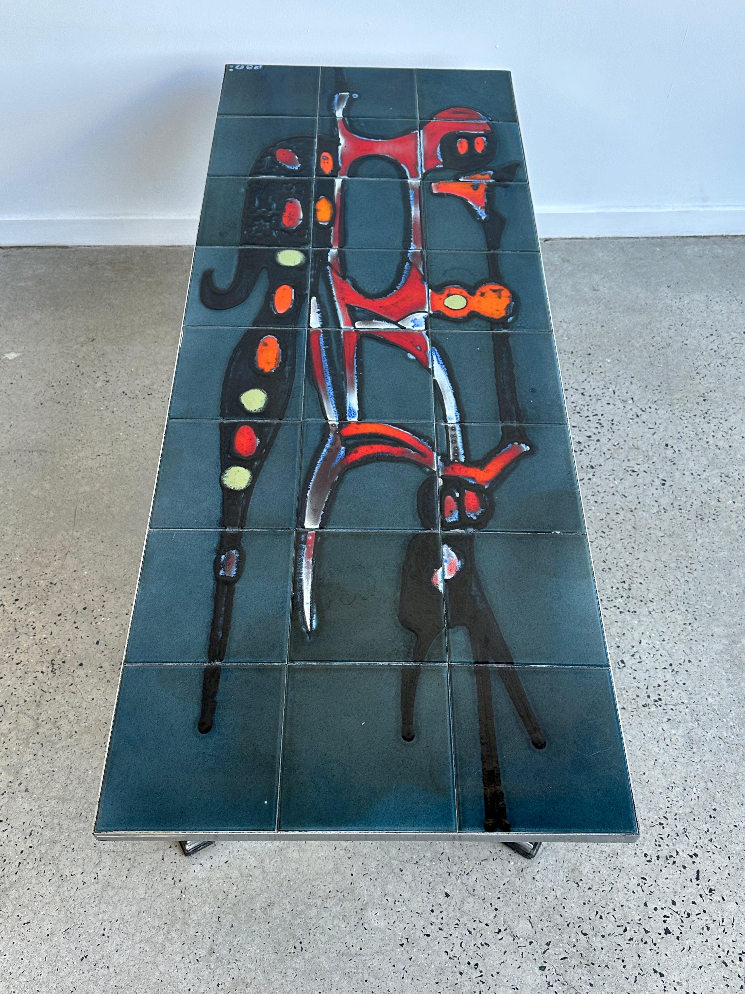 Mesa de centro de cerámica danesa Adri de mediados de siglo, años 60 Italiano en venta