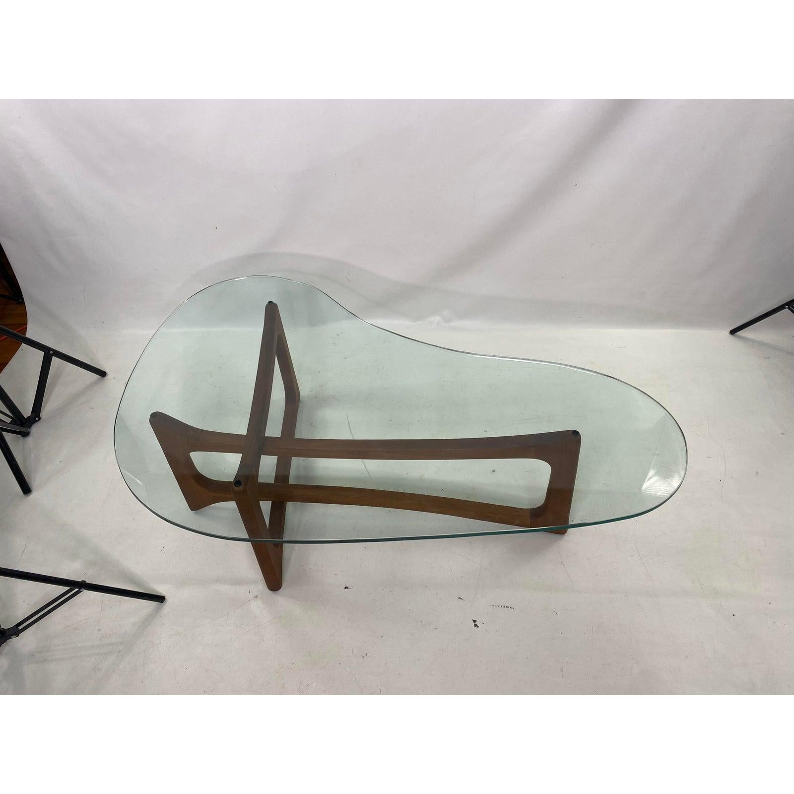 Mid-Century Modern Adrian Pearsall Boomerang Kidney Walnut Coffee Table In Good Condition In Esperance, NY