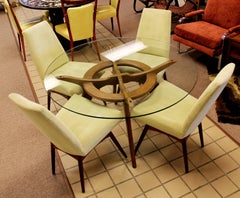 Mid-Century Modern Adrian Pearsall Compass Dinette Dining Table and Four Chairs