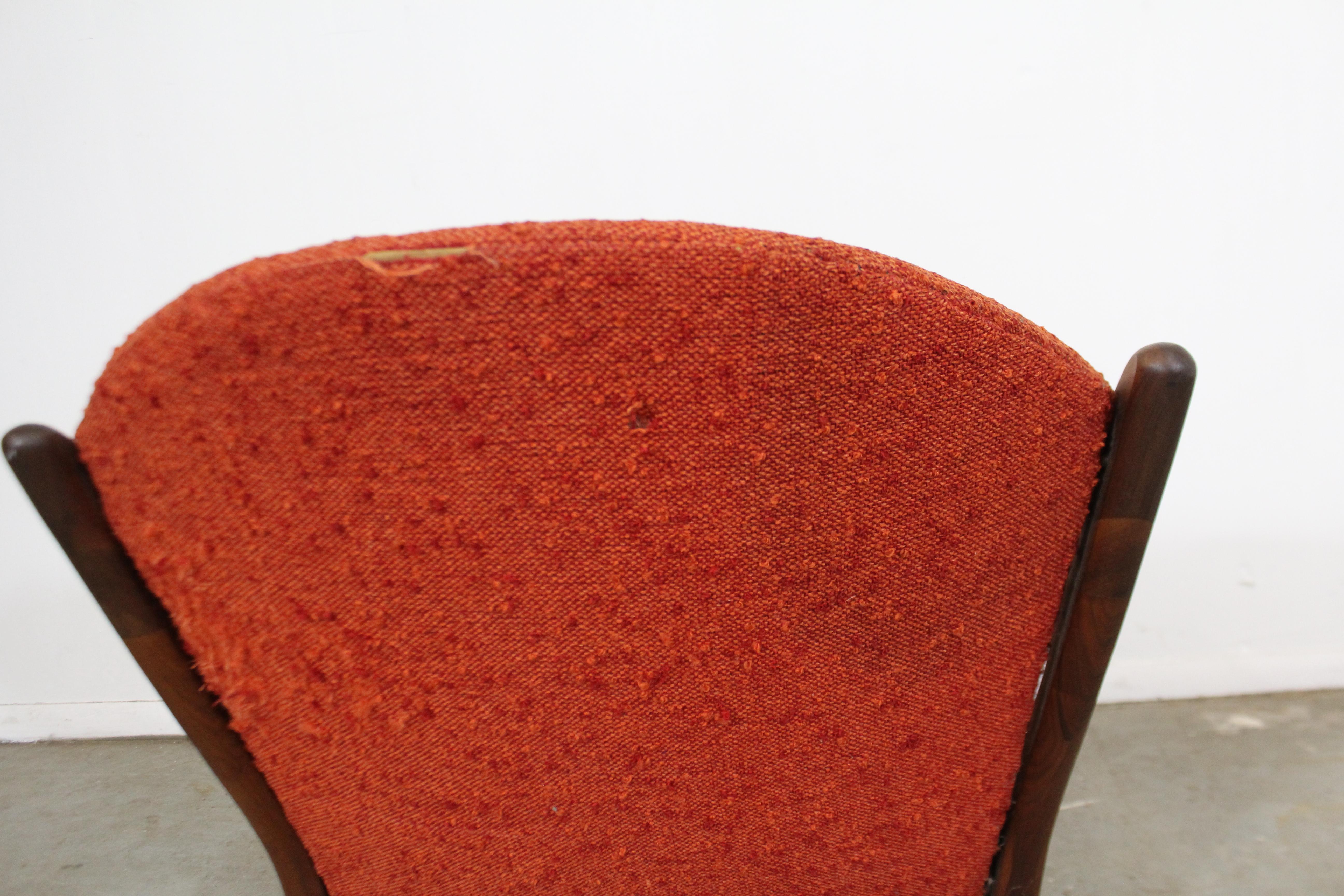 Upholstery Mid-Century Modern Adrian Pearsall Craft Associates Walnut Lounge Chair