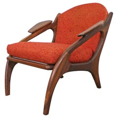 Mid-Century Modern Adrian Pearsall Craft Associates Walnut Lounge Chair