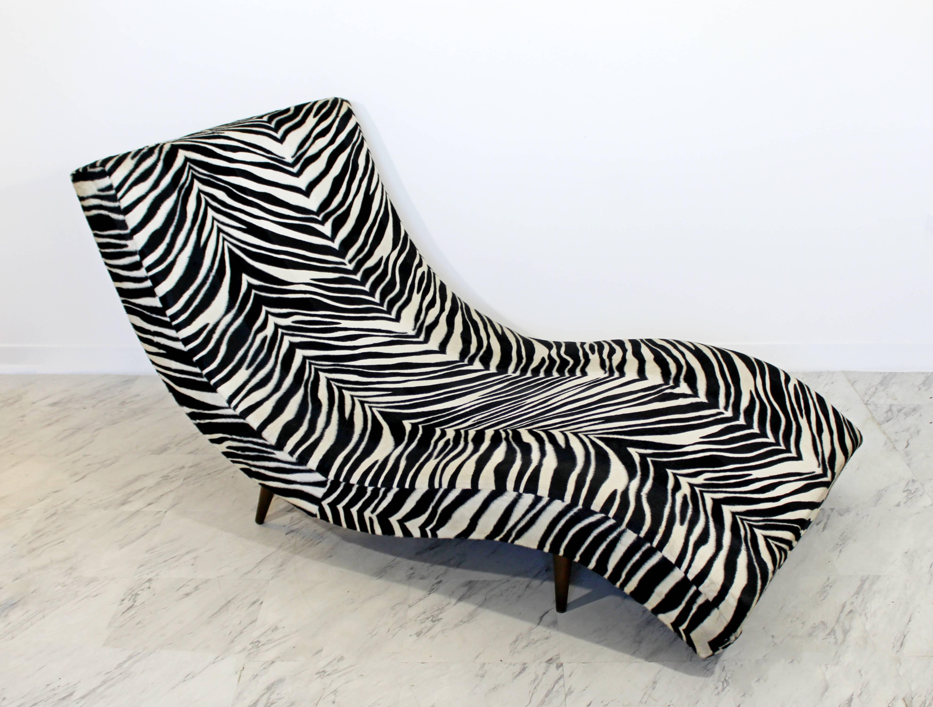 zebra print chaise lounge chair