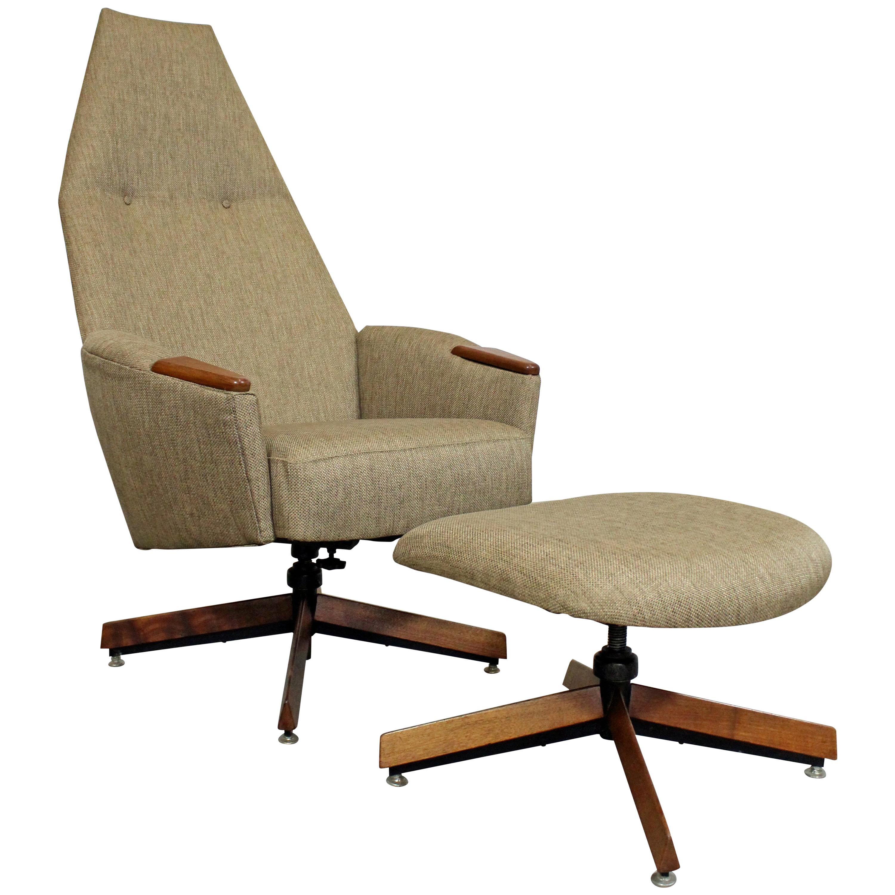 Mid-Century Modern Adrian Pearsall for Craft Assoc. Lounge Chair and Ottoman