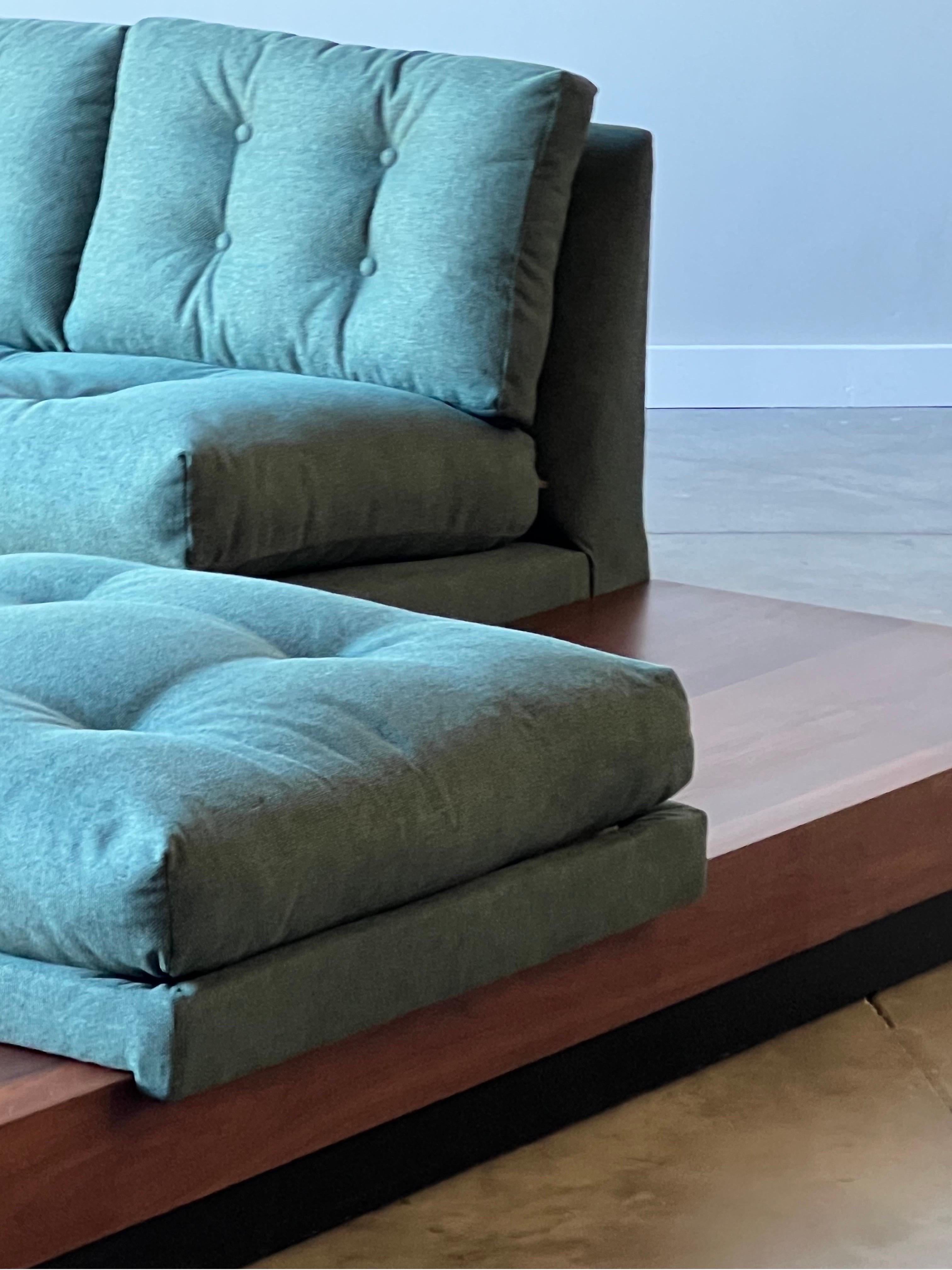 American Mid-Century Modern Adrian Pearsall for Craft Associates Platform Sectional Sofa