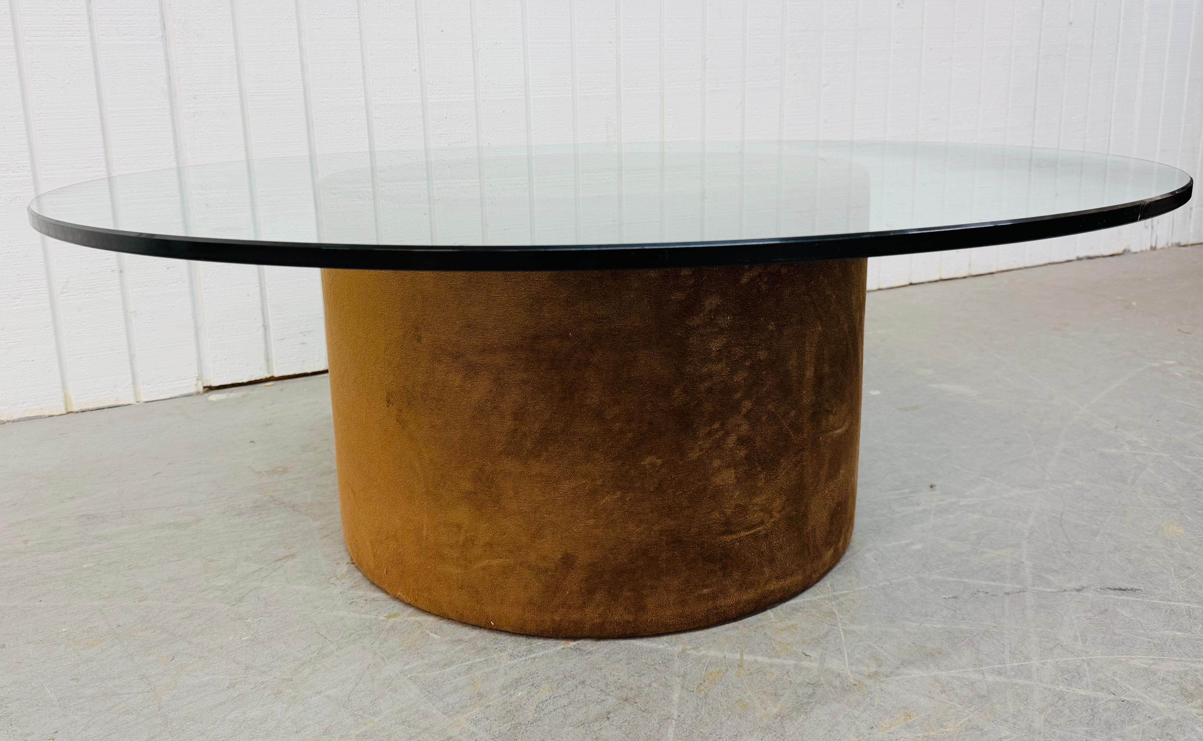 Adrian Pearsall, Couchtisch mit Glasplatte und Trommel, Mid-Century Modern (Moderne der Mitte des Jahrhunderts) im Angebot
