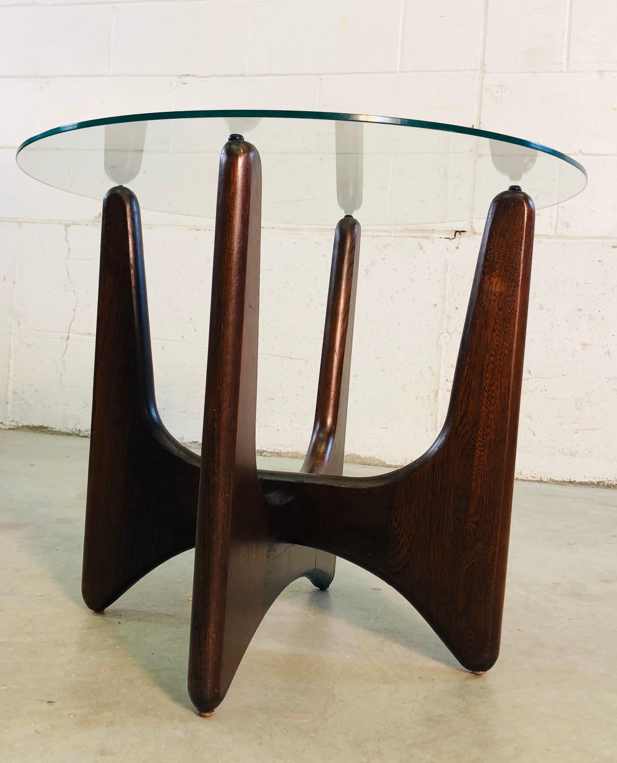 Mid-Century Modern Adrian Pearsall Glass Top Side Table 2