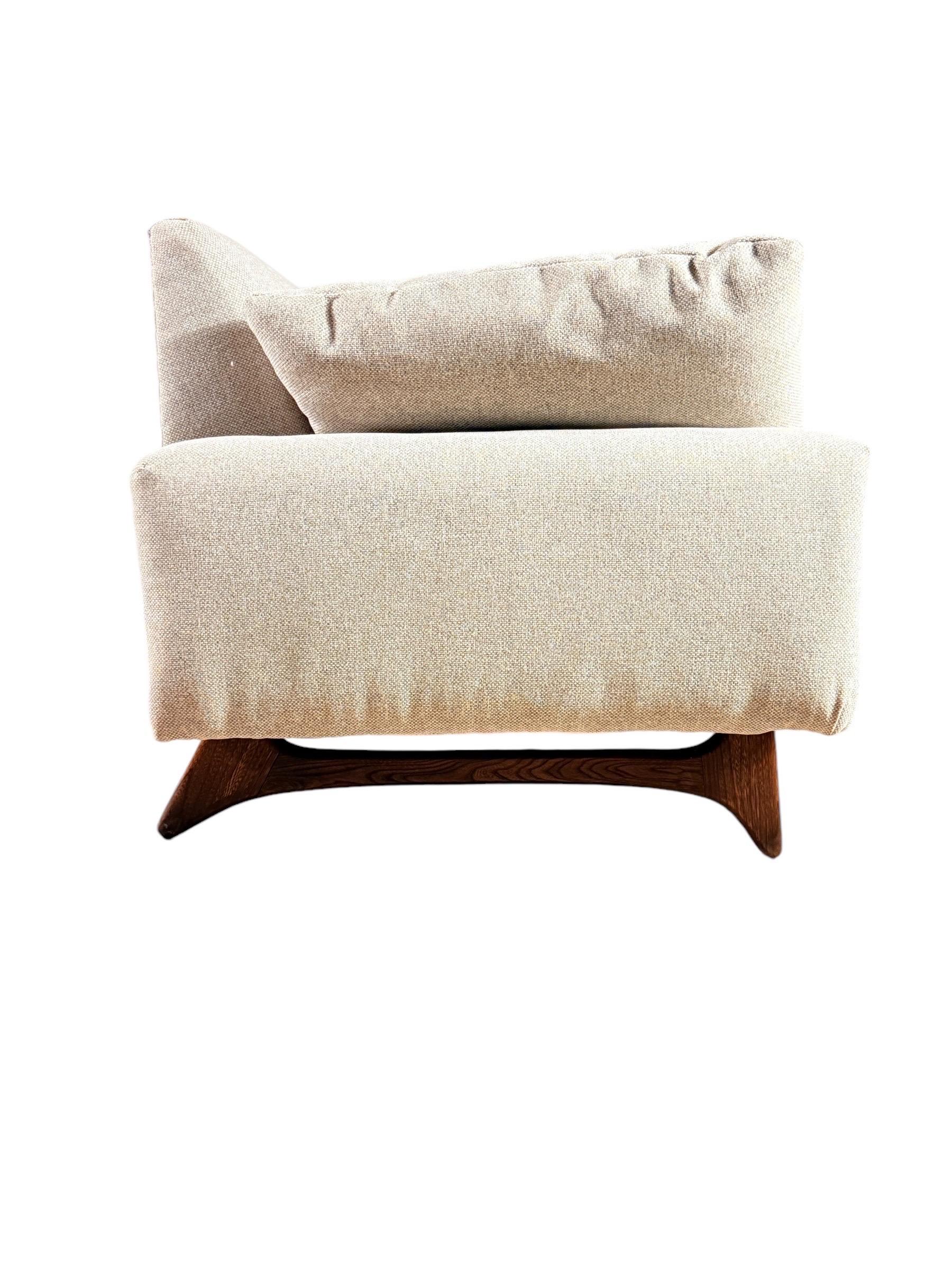 Walnut Mid-Century Modern Adrian Pearsall Gondola Style Sofa by Rowe Furnitures