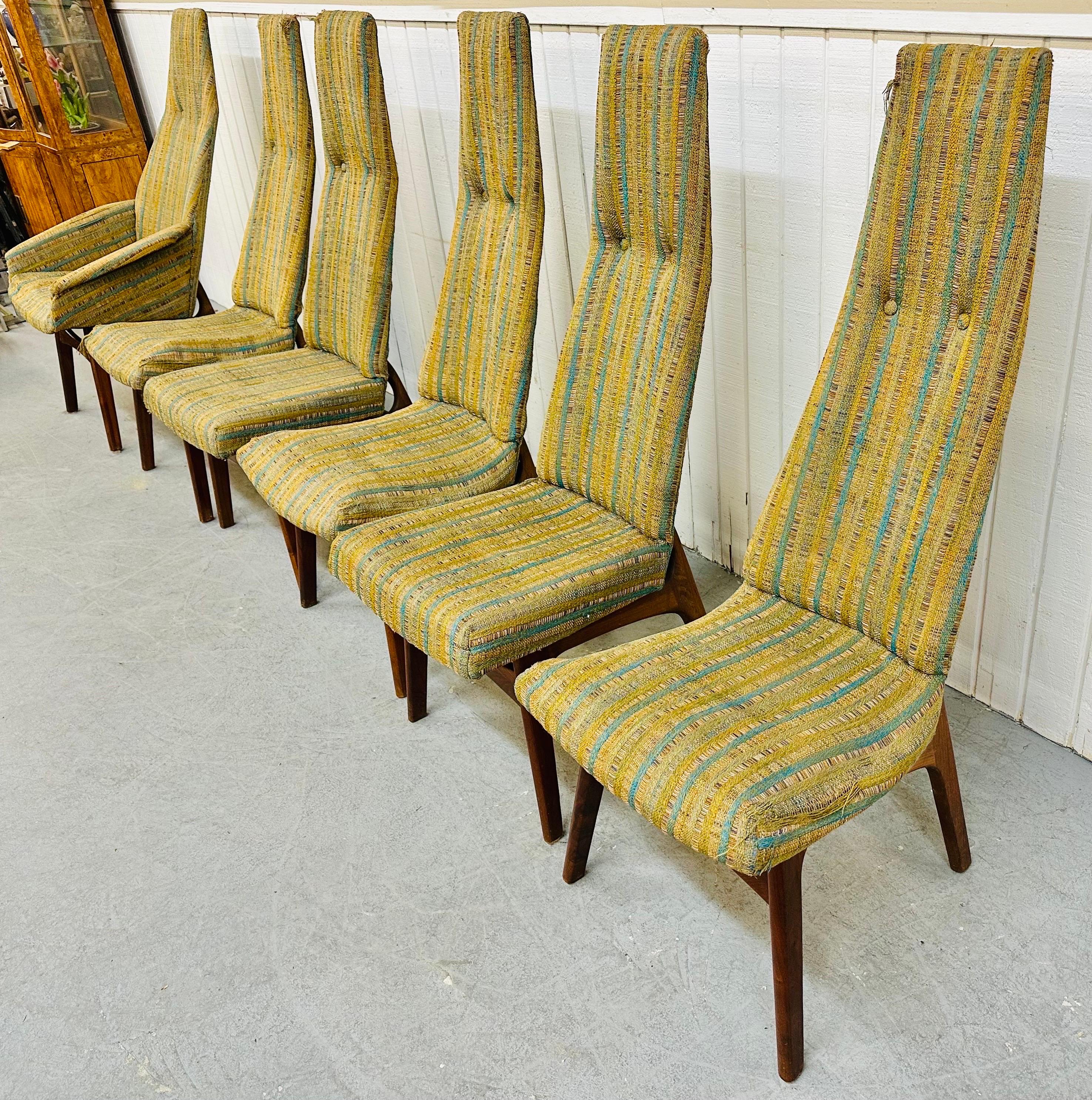American Mid-Century Modern Adrian Pearsall High-Back Dining Chairs