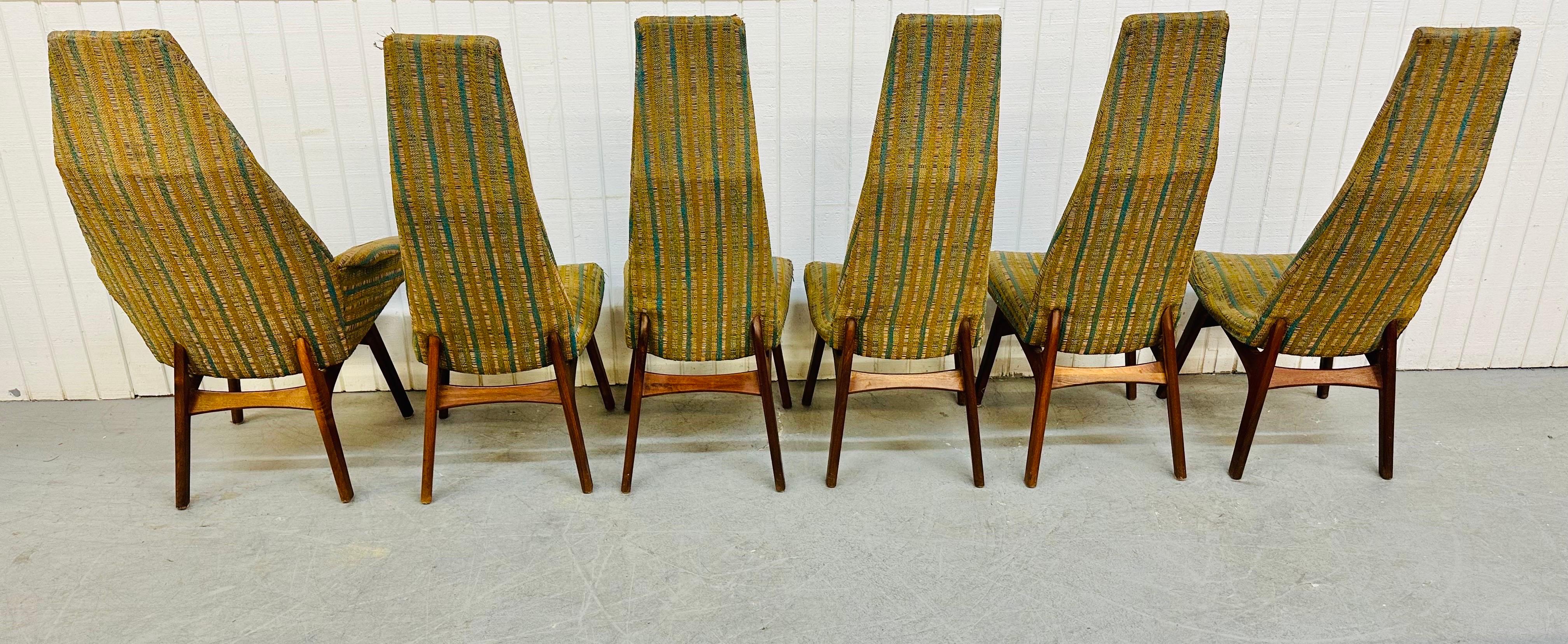 Mid-Century Modern Adrian Pearsall High-Back Dining Chairs In Distressed Condition In Clarksboro, NJ