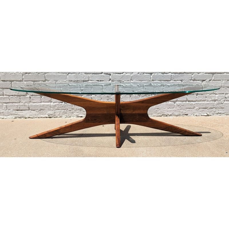 Mid Century Modern Adrian Pearsall Jacks Coffee Table

Above average vintage condition and structurally sound. Has some expected slight finish wear and scratching on base. There are a couple places which have been patched with putty and can be seen
