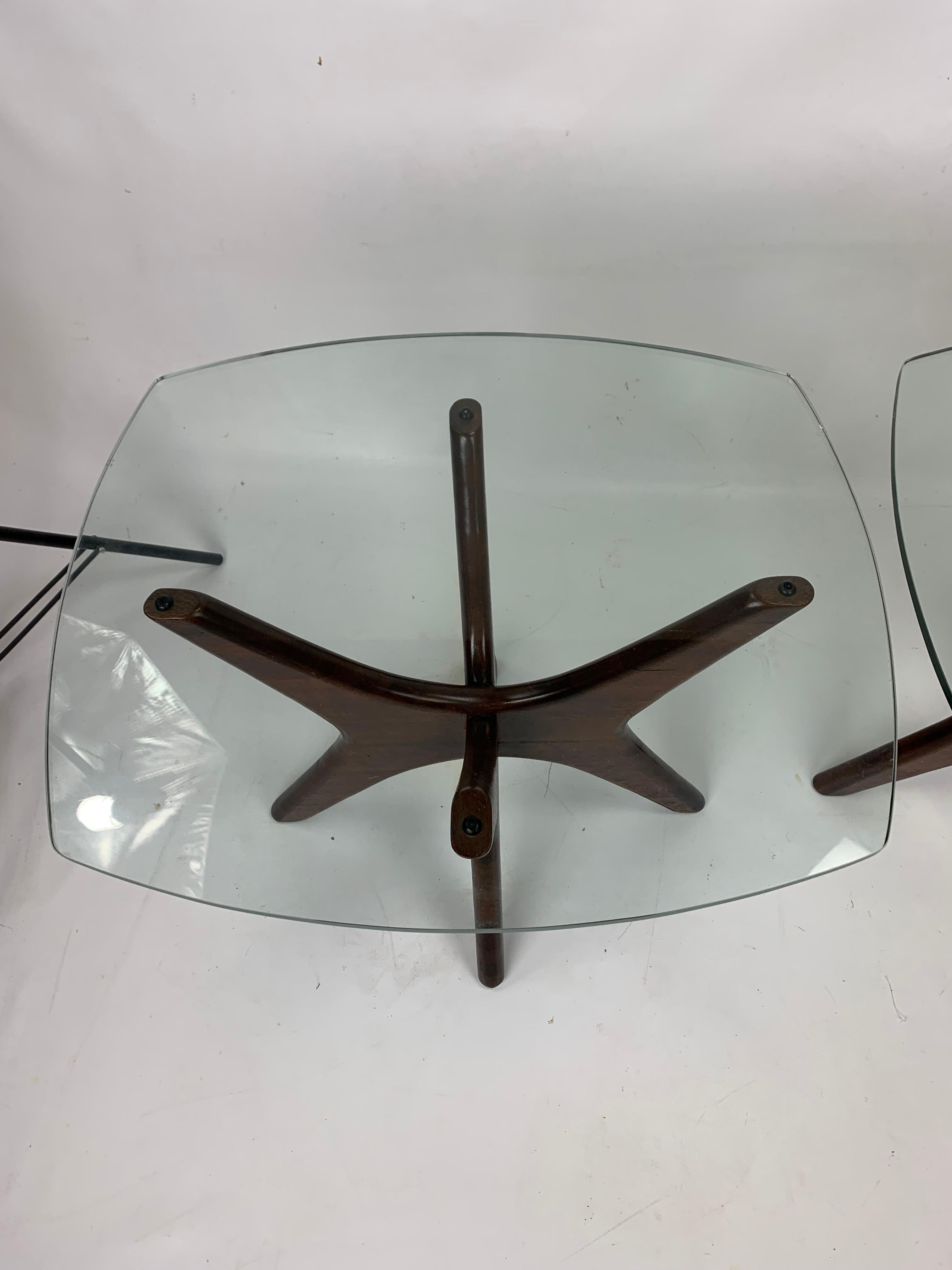 American Mid-Century Modern Adrian Pearsall Jacks End Tables, a Pair